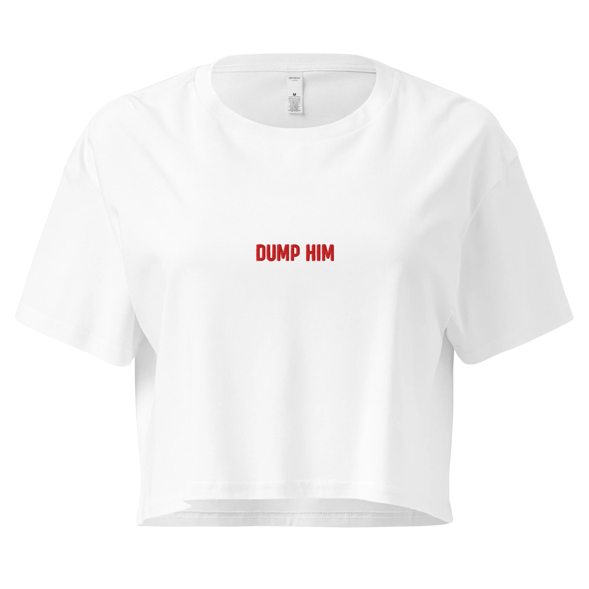 Dump Him Embroidered Crop Tee - Image 7