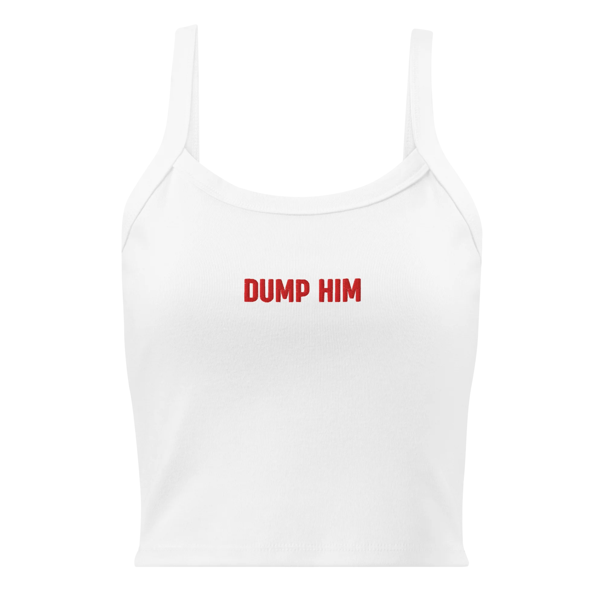 Dump Him Rib Embroidered Tank Top - Image 3