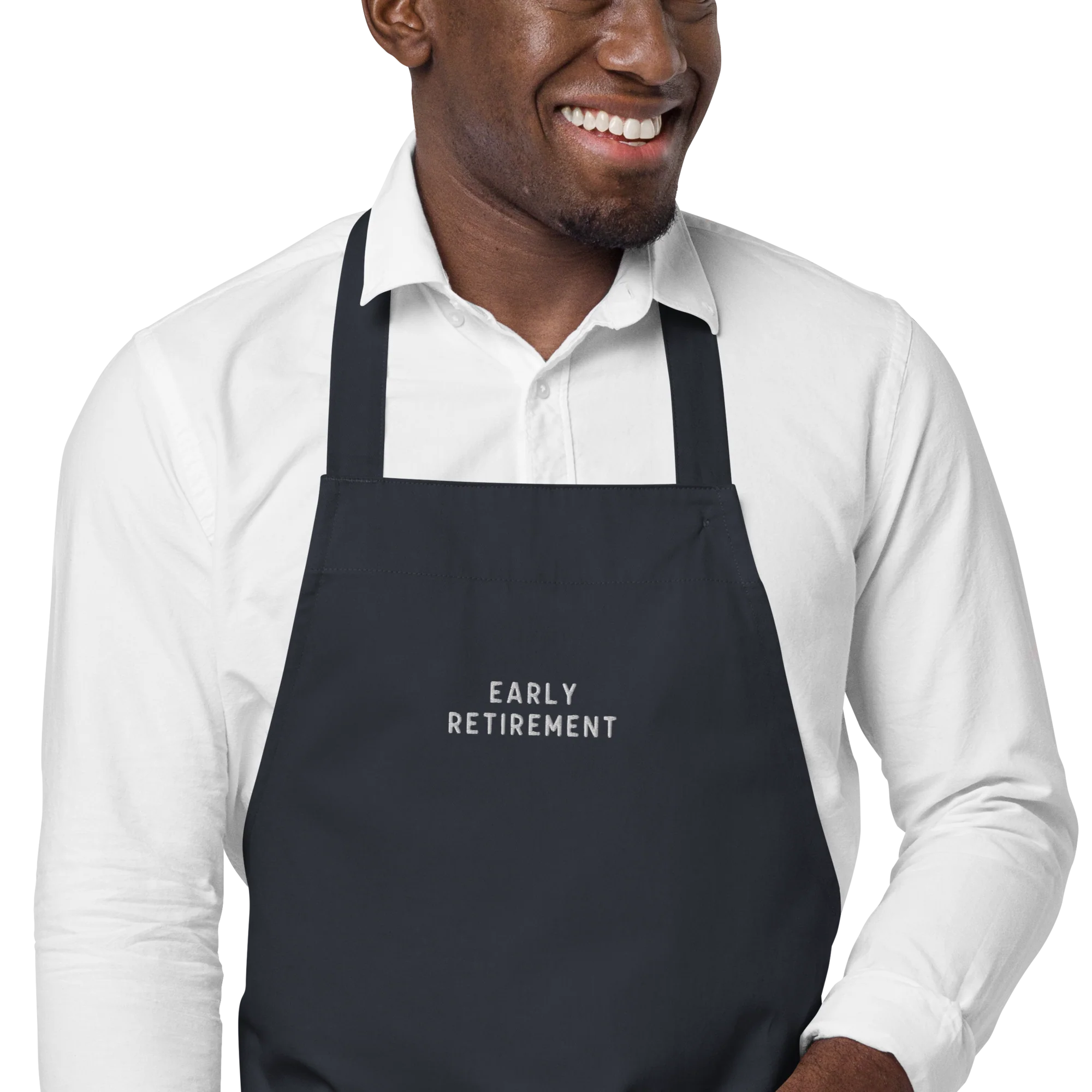 Early Retirement Embroidered Organic Cotton Apron - Image 2
