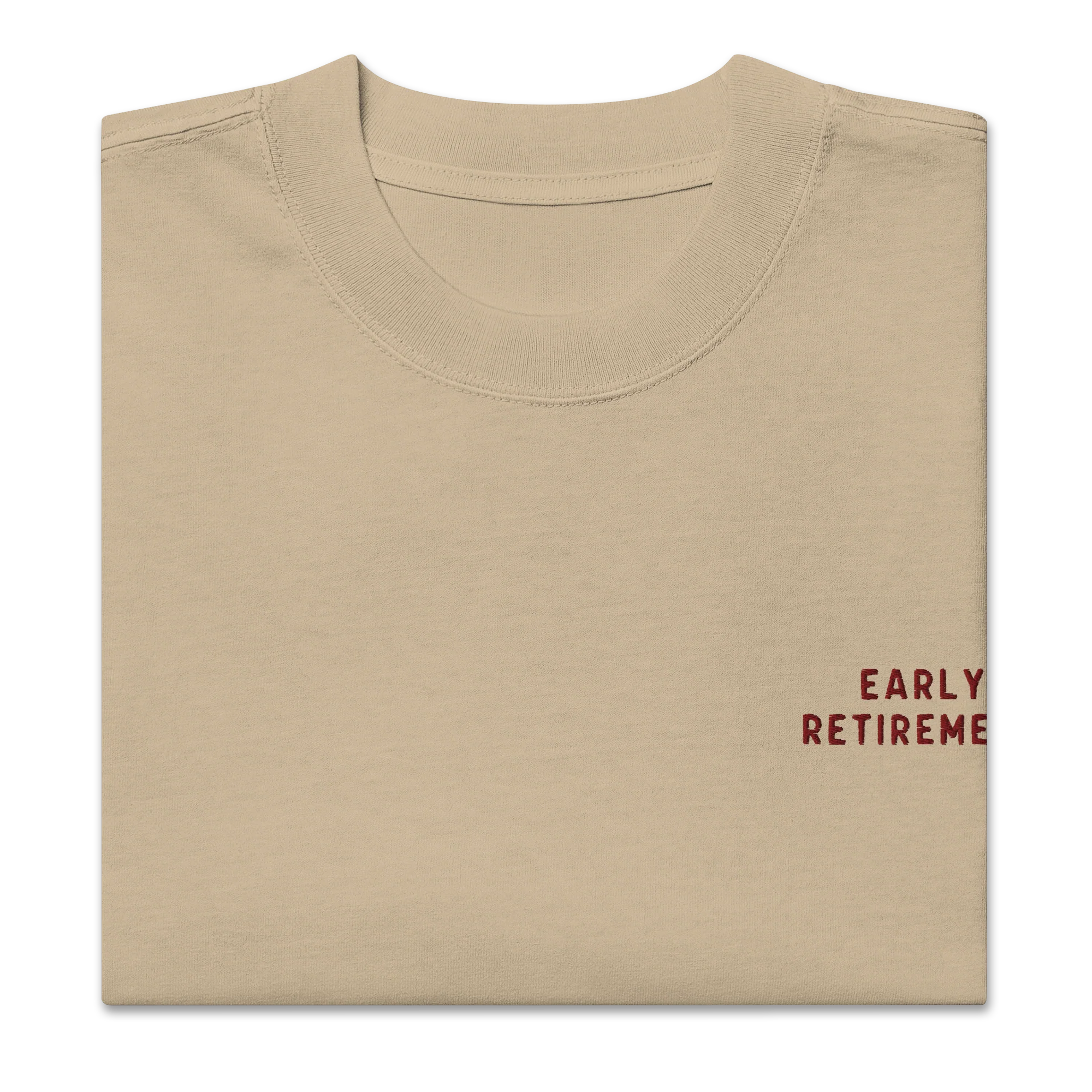 Early Retirement Embroidered Oversized Faded T-Shirt - Image 3