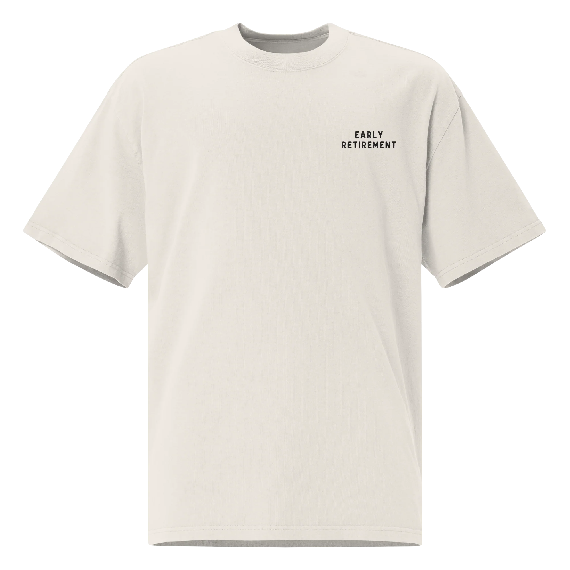 Early Retirement Embroidered Oversized Faded T-Shirt - Image 4