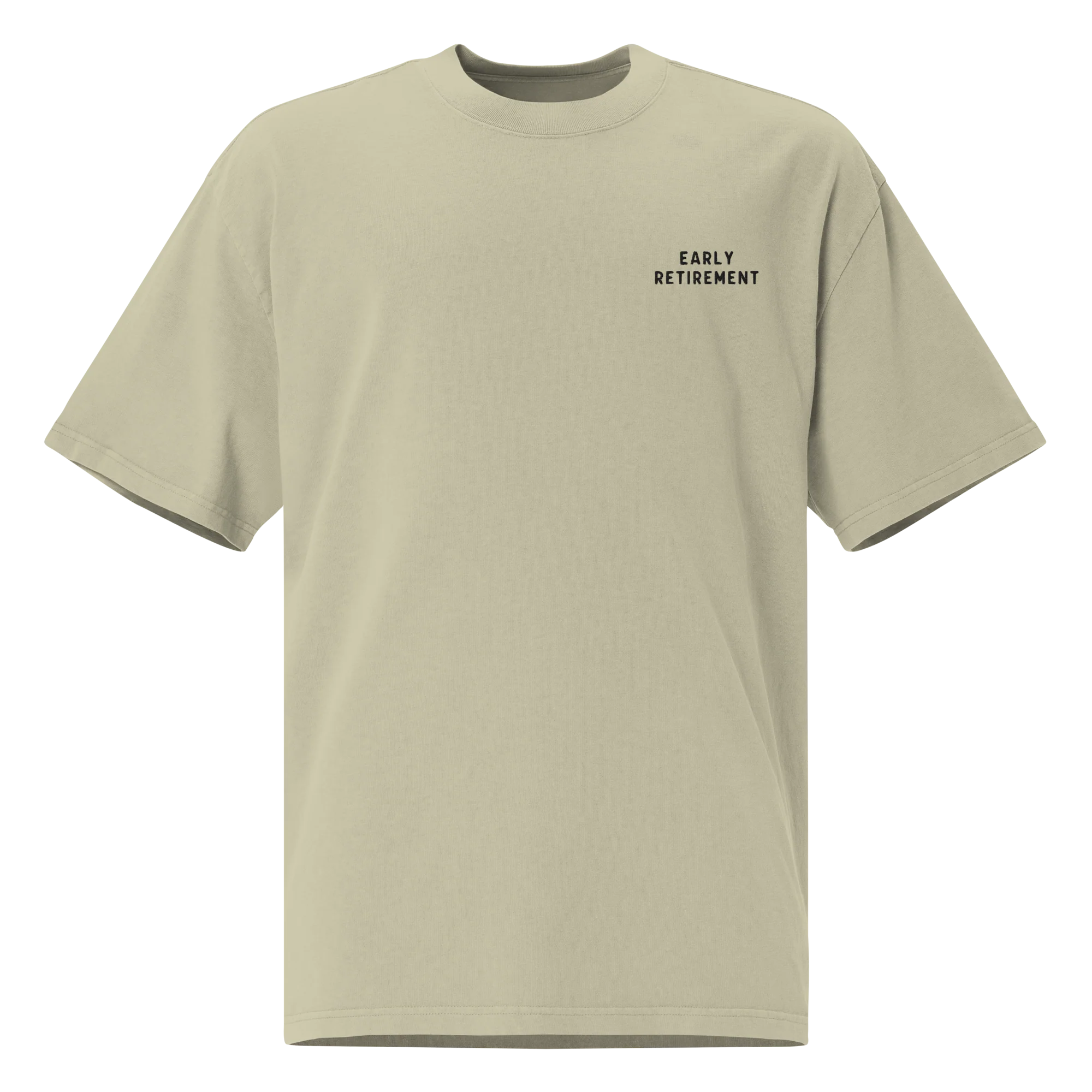 Early Retirement Embroidered Oversized Faded T-Shirt - Image 5