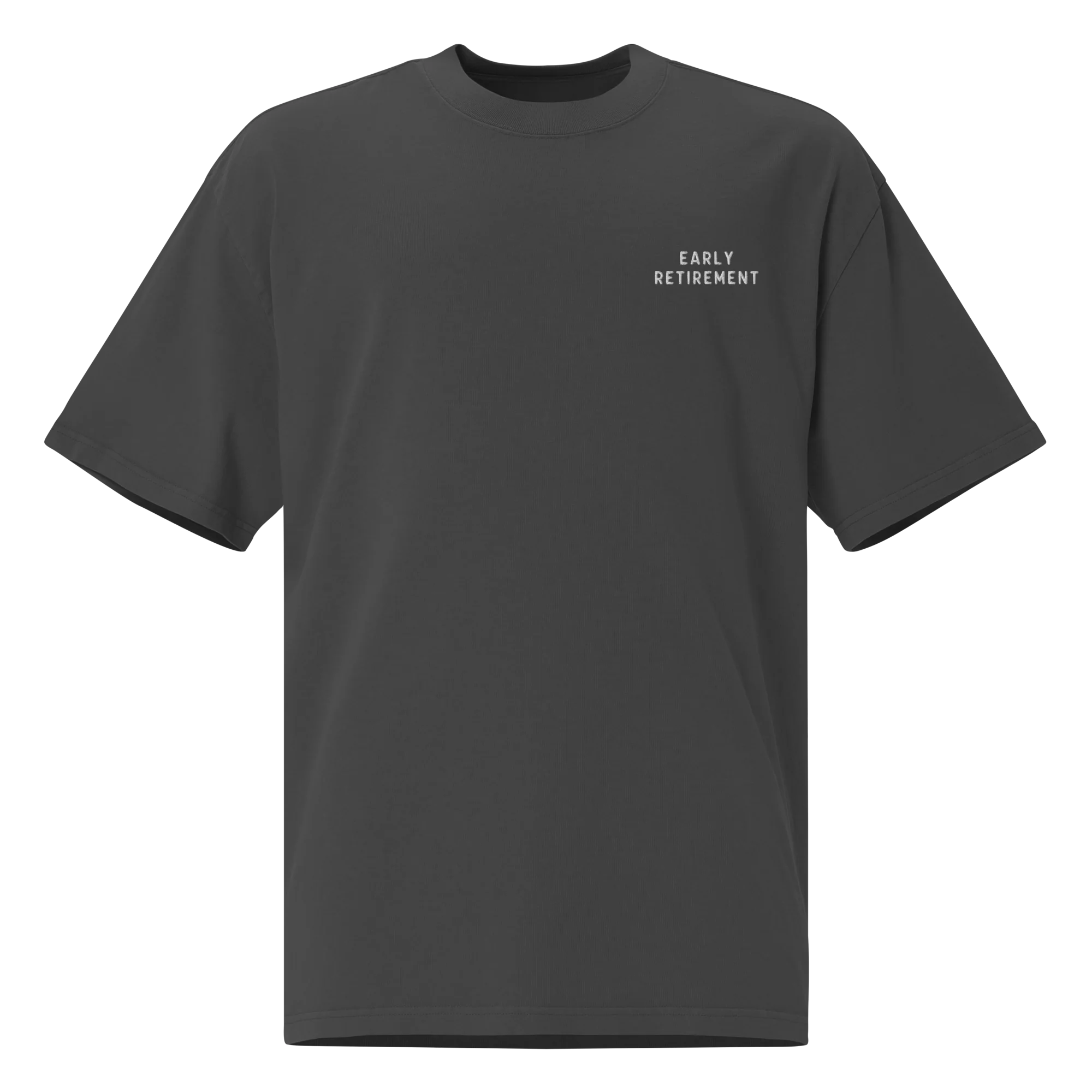 Early Retirement Embroidered Oversized Faded T-Shirt - Image 6