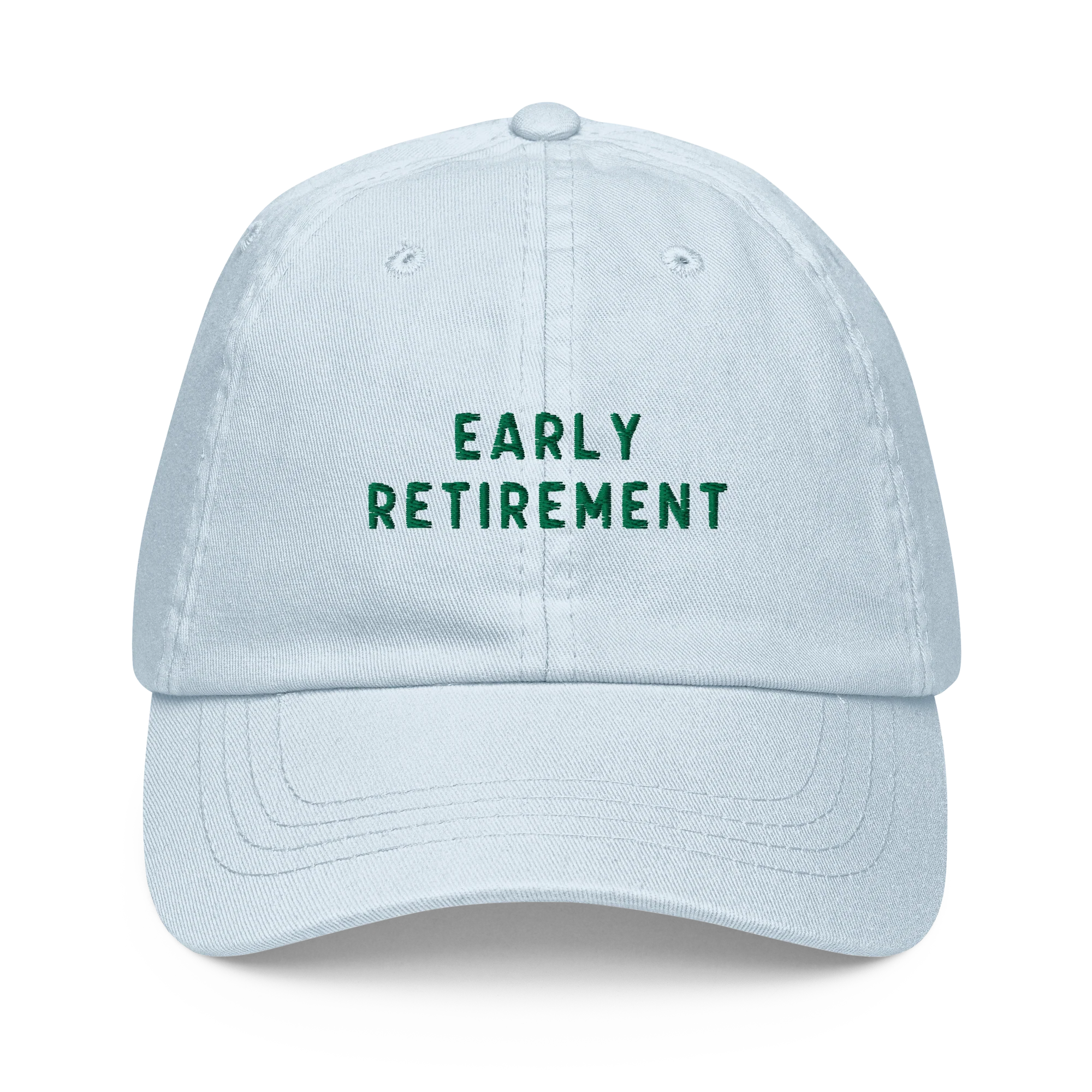 Early Retirement Embroidered Pastel Baseball Cap