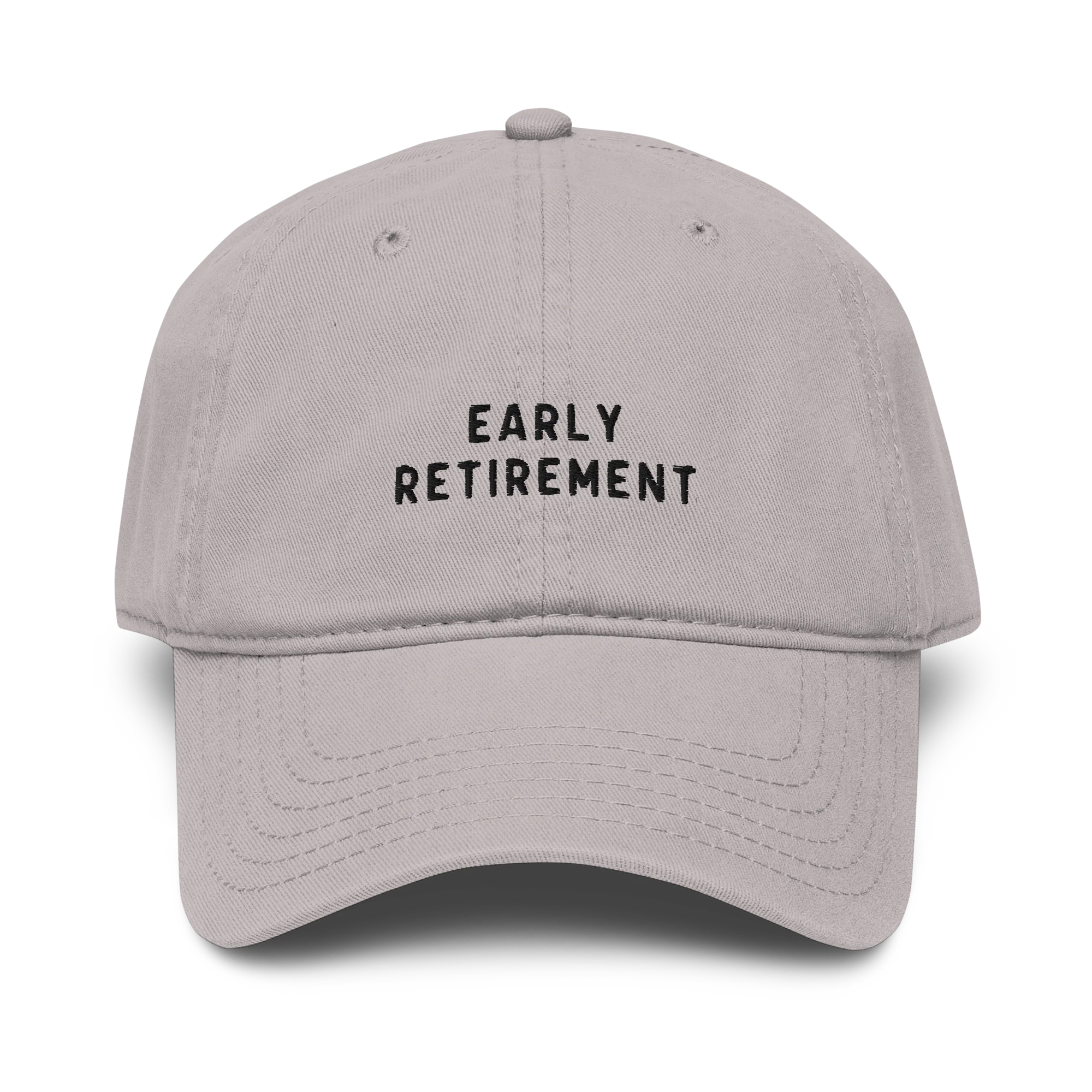 Early Retirement Embroidered Vintage Wash Baseball Cap - Image 6