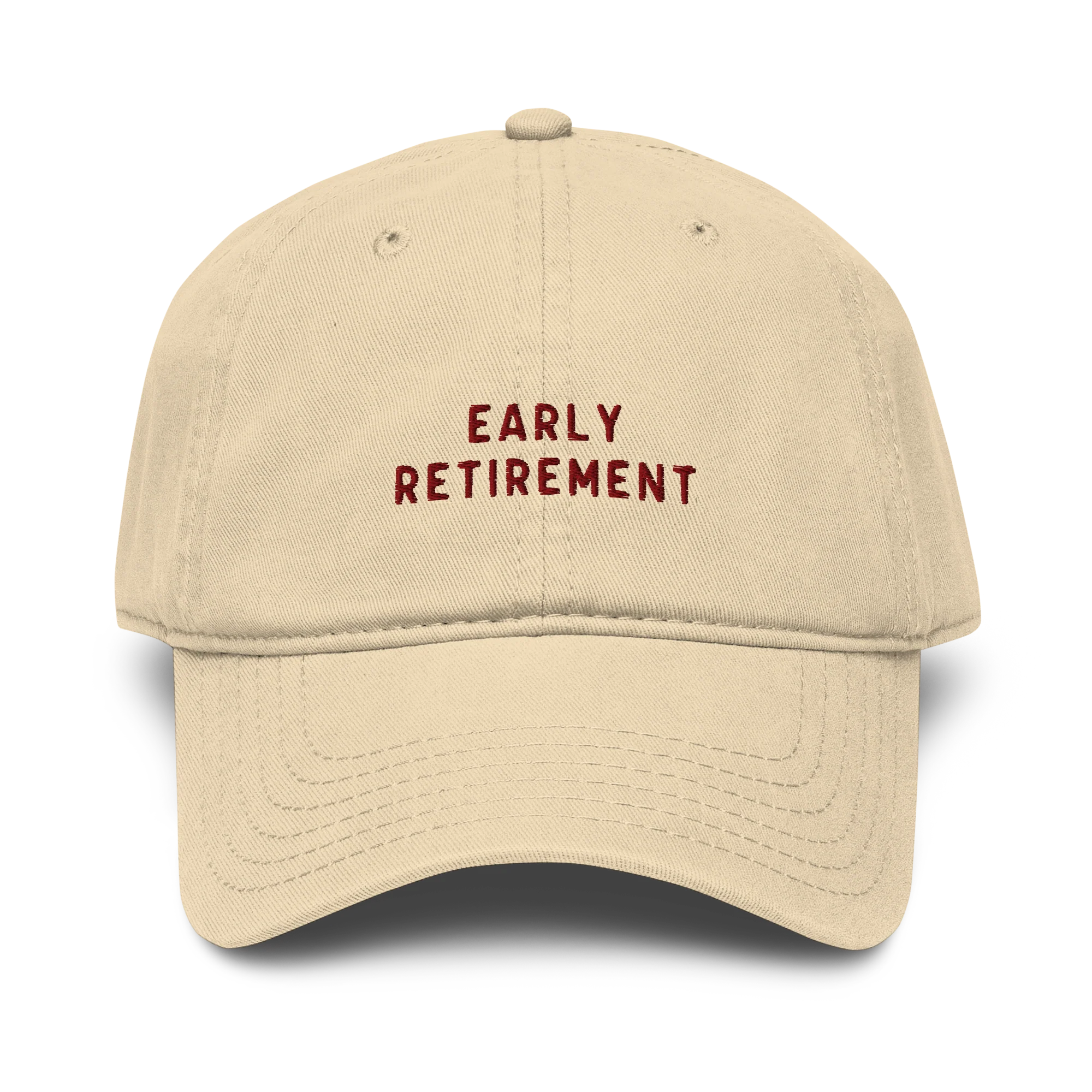 Early Retirement Embroidered Vintage Wash Baseball Cap - Image 8