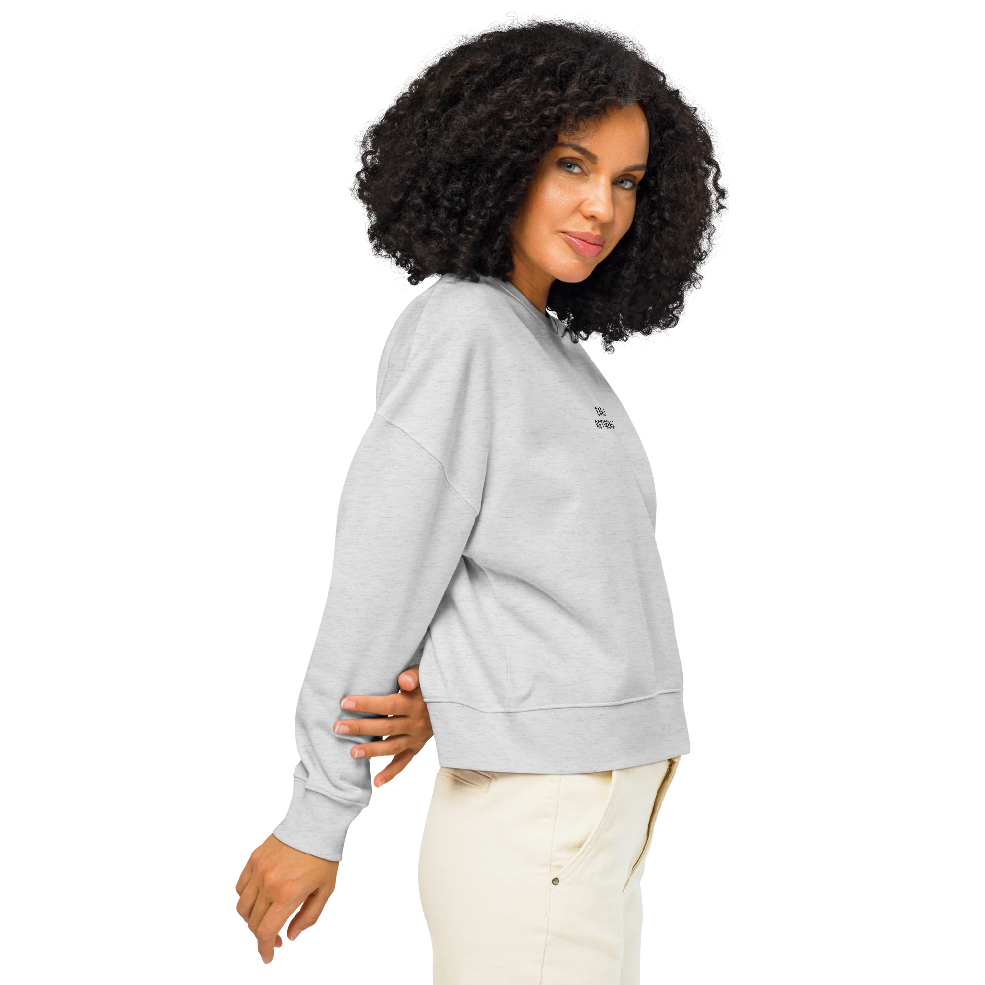 Early Retirement Embroidered Women’s Organic Sweatshirt - Image 2