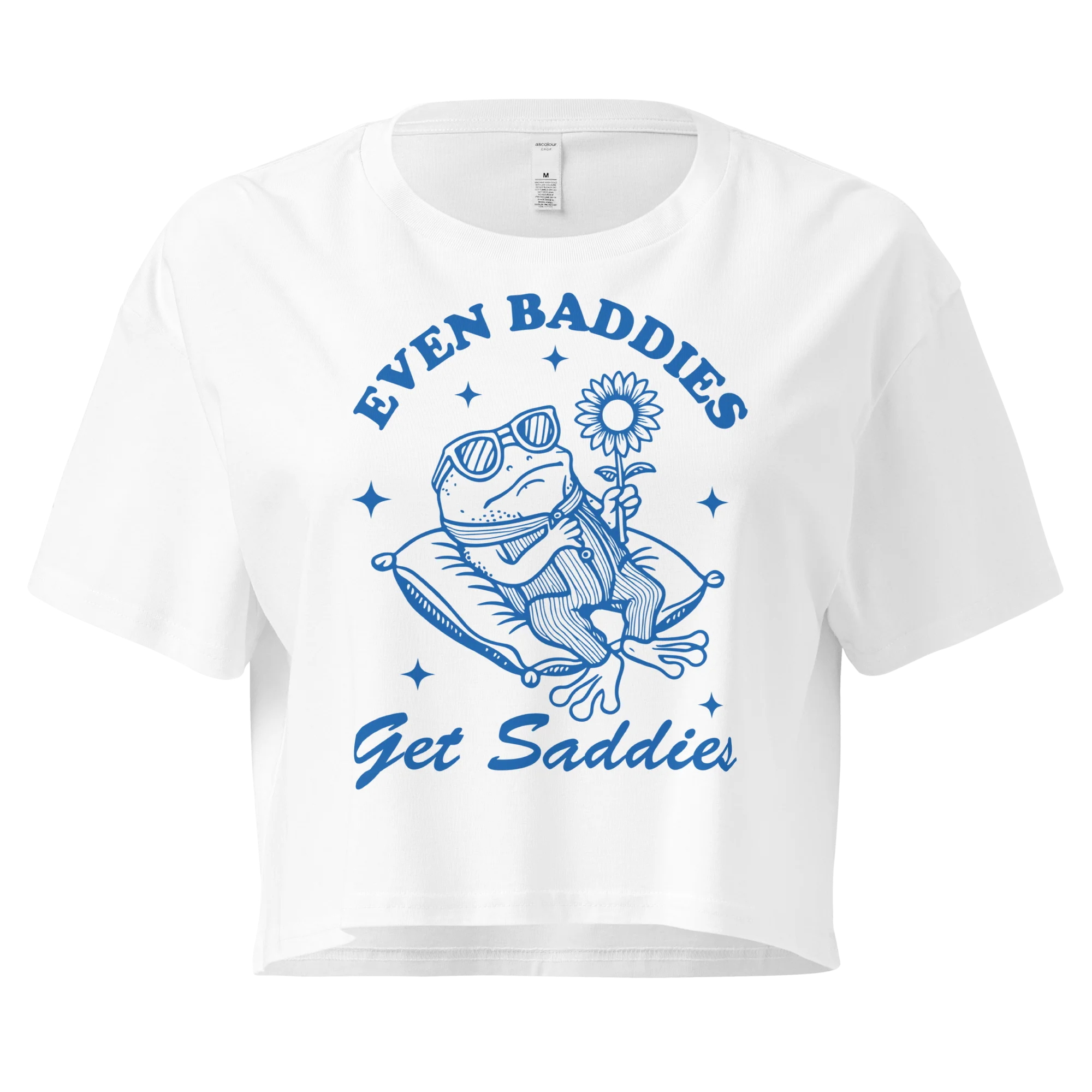 Even Baddies Get Saddies Crop Tee - Image 4