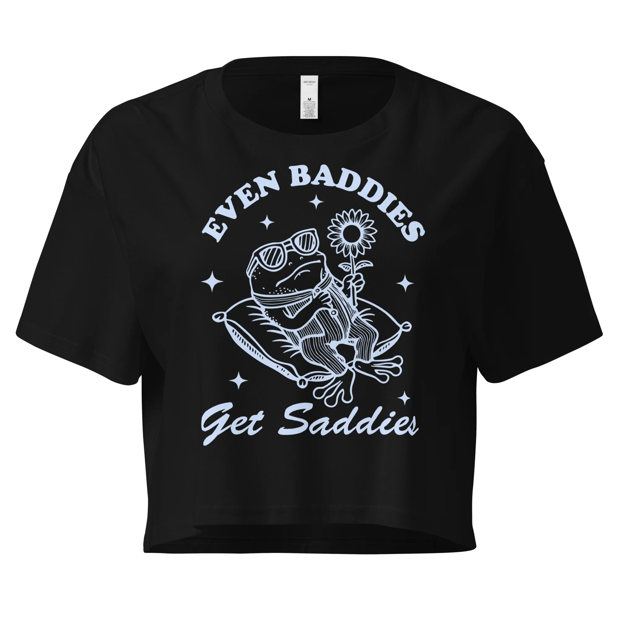 Even Baddies Get Saddies Crop Tee - Image 6