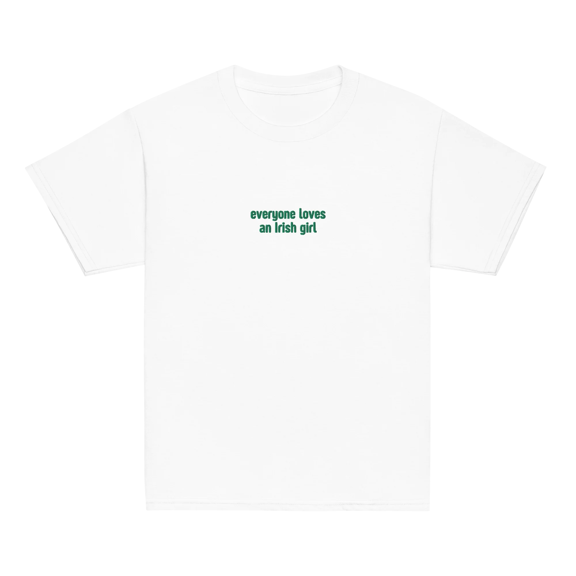 Everyone Loves an Irish Girl Embroidered Baby Tee