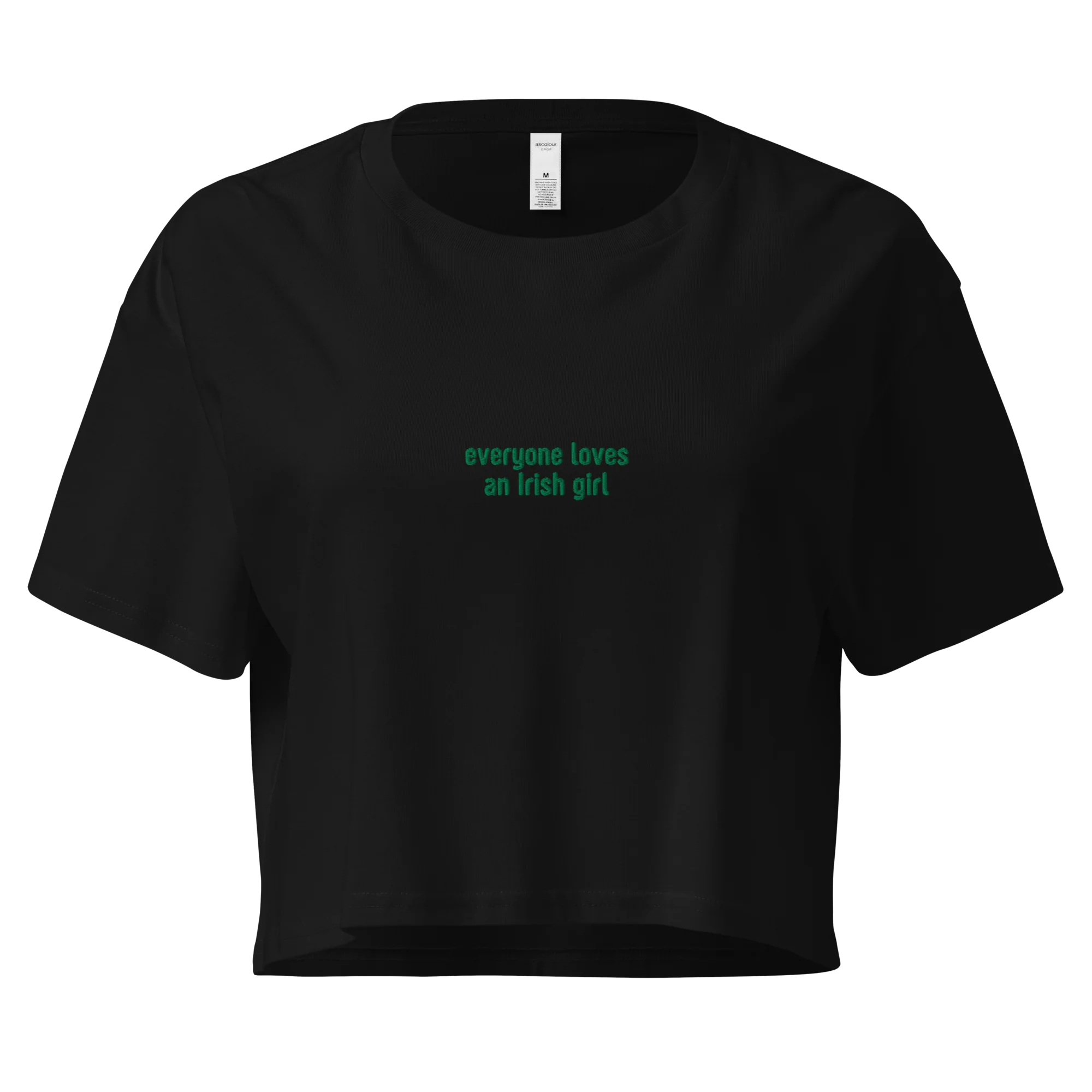 Everyone Loves an Irish Girl Embroidered Crop Tee - Image 4