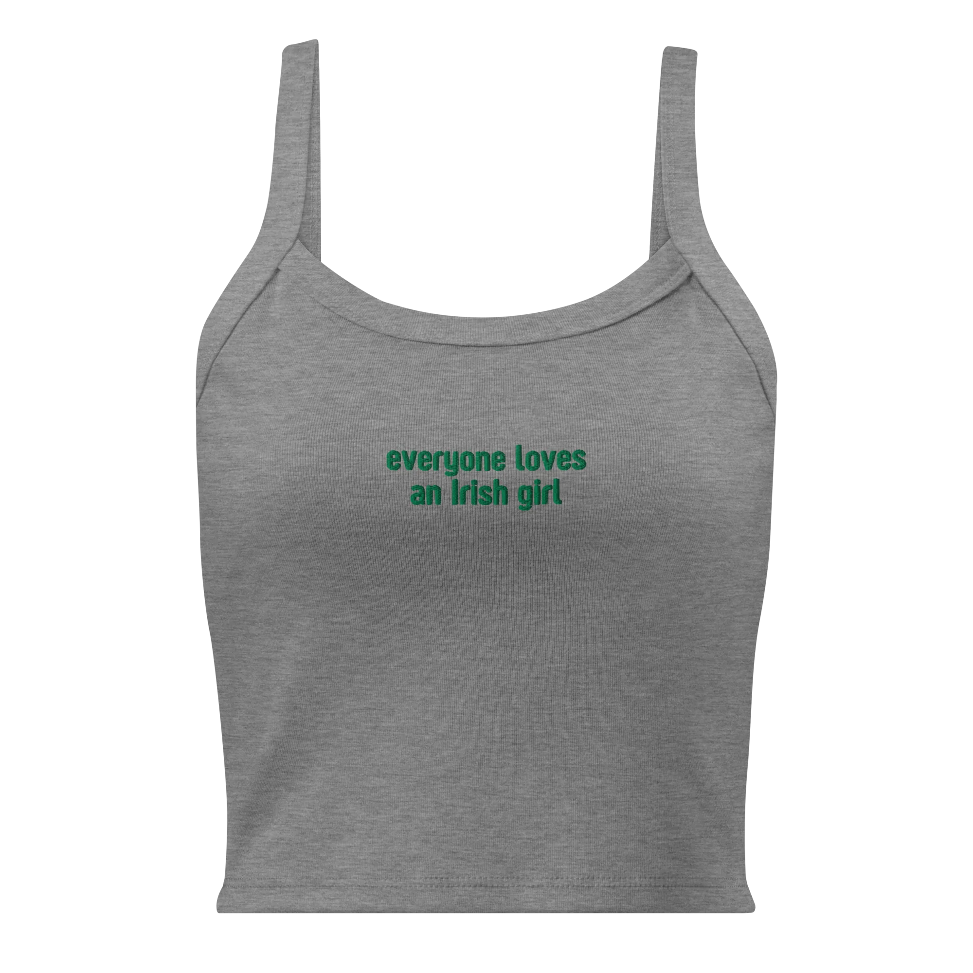 Everyone Loves an Irish Girl Rib Embroidered Tank Top - Image 6