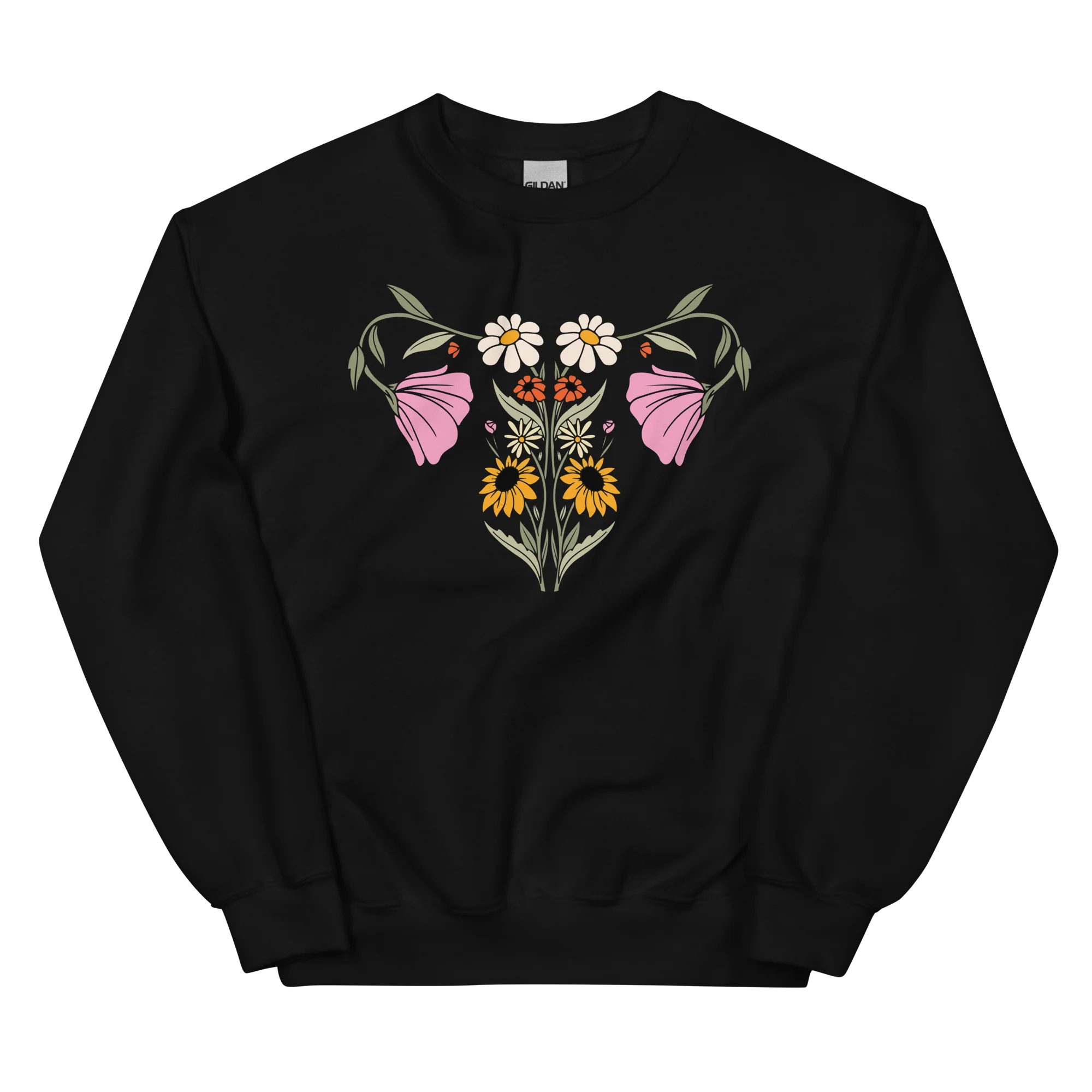 Flower Uterus Feminist Crewneck Sweatshirt - Image 10
