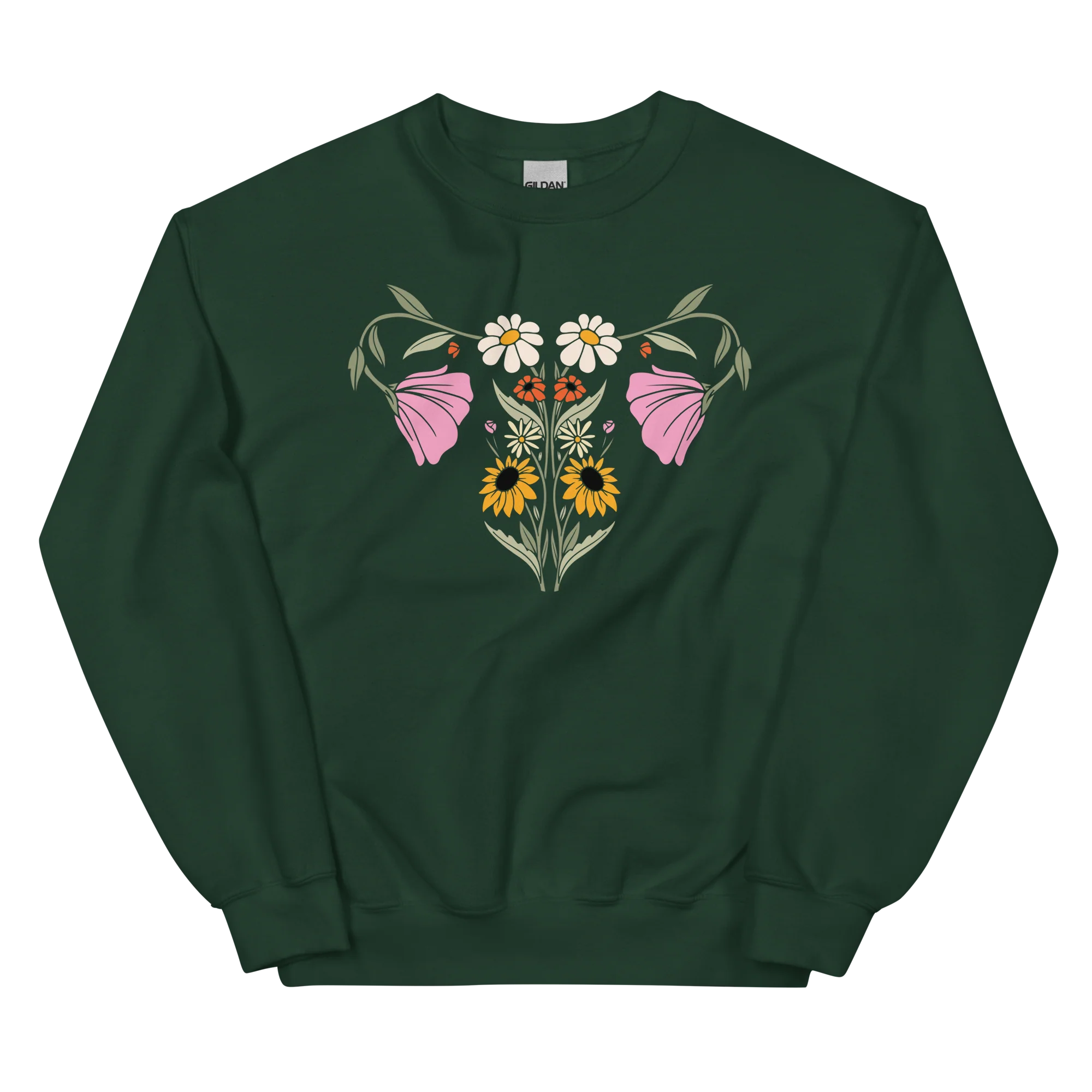 Flower Uterus Feminist Crewneck Sweatshirt - Image 5