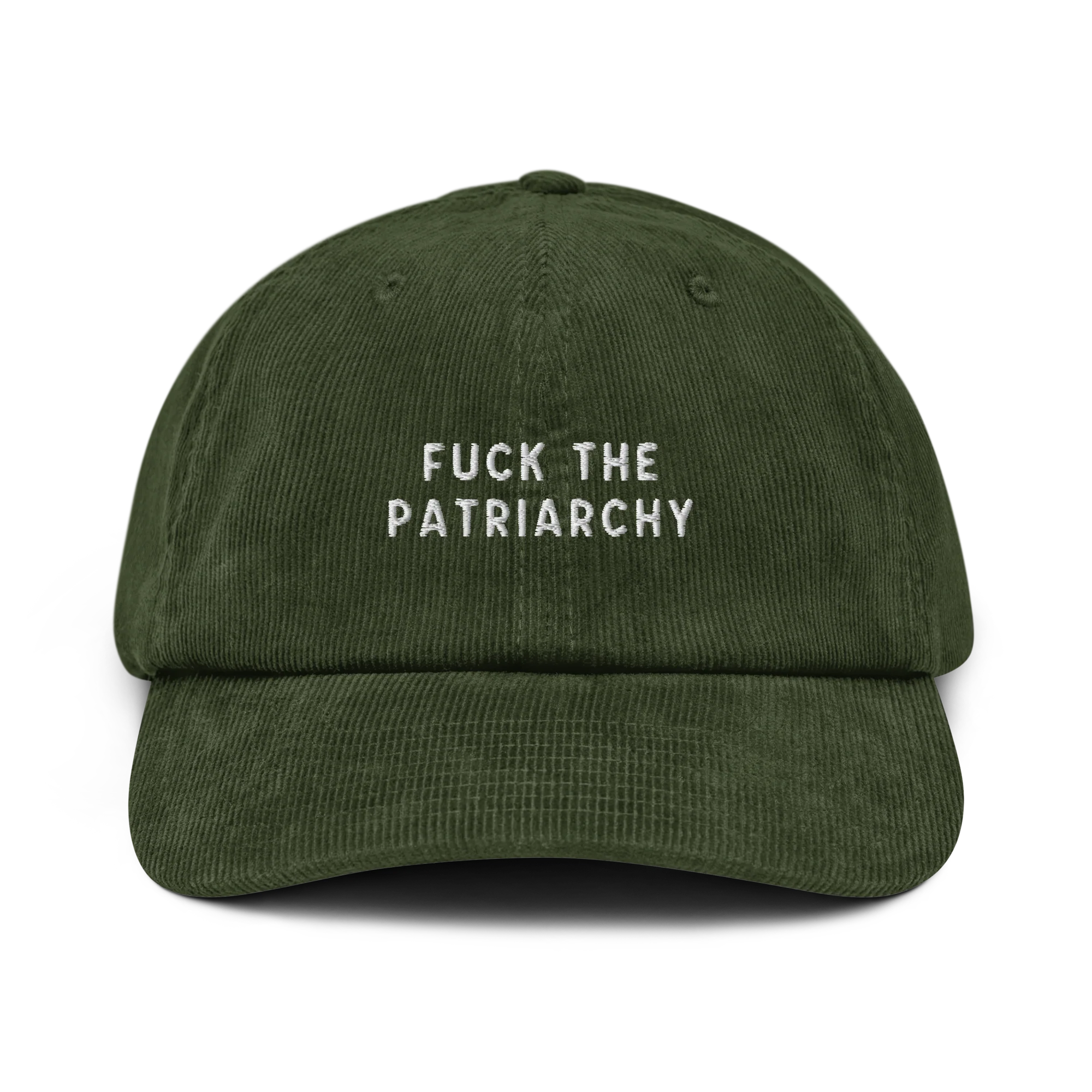 Fuck the Patriarchy Feminist Embroidered Corduroy Hat - Image 7