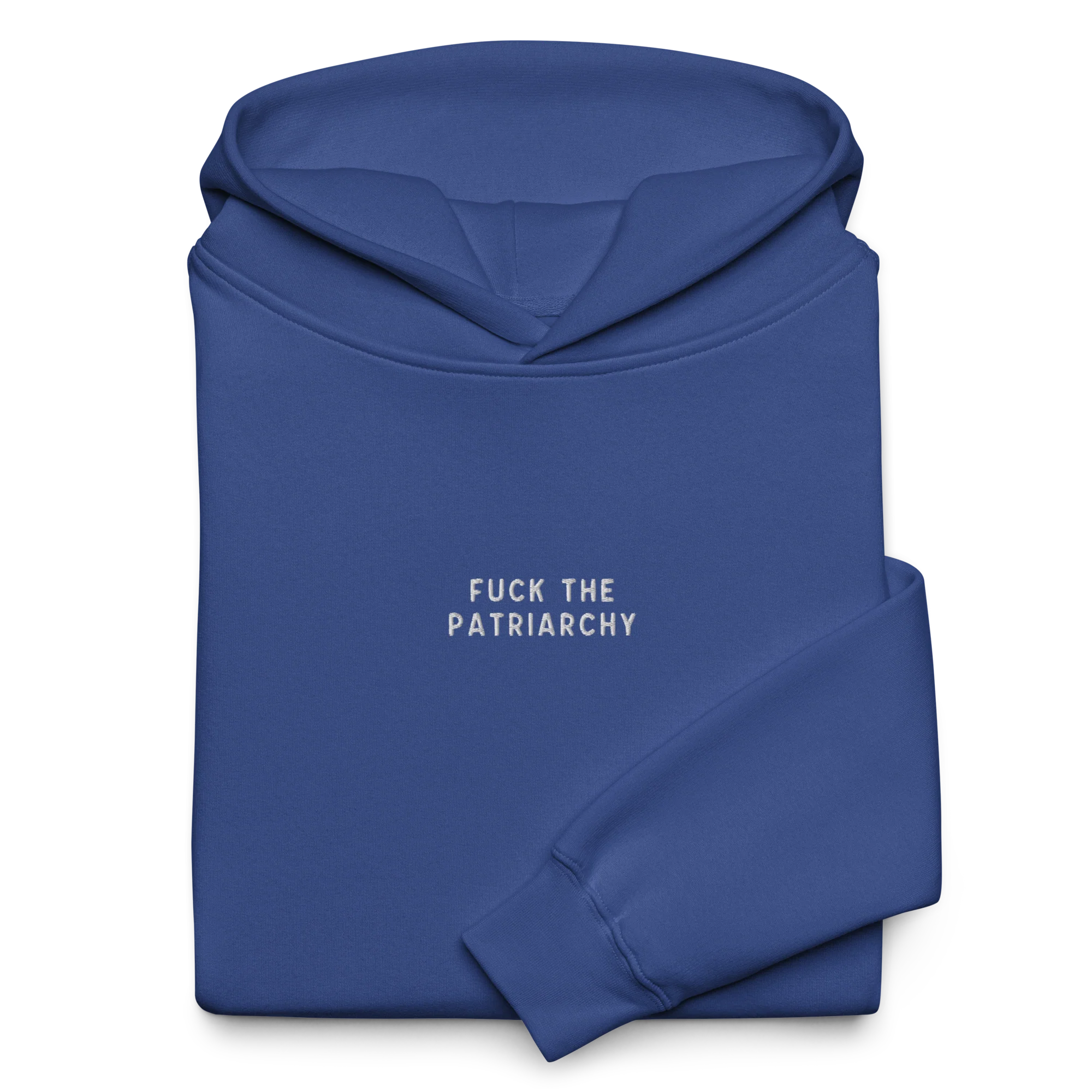 Fuck the Patriarchy Feminist Embroidered Premium Oversized Hoodie - Image 3
