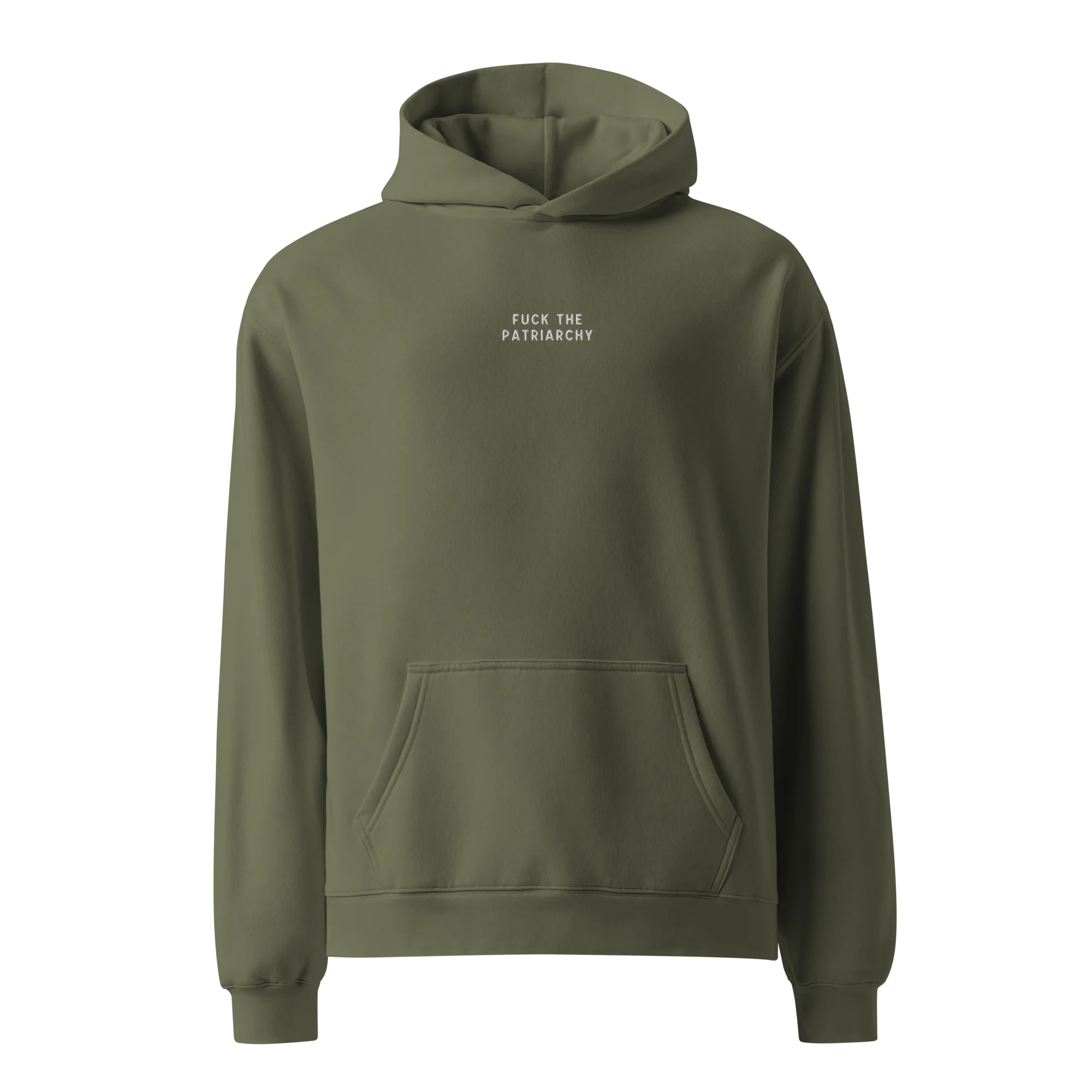 Fuck the Patriarchy Feminist Embroidered Premium Oversized Hoodie - Image 9