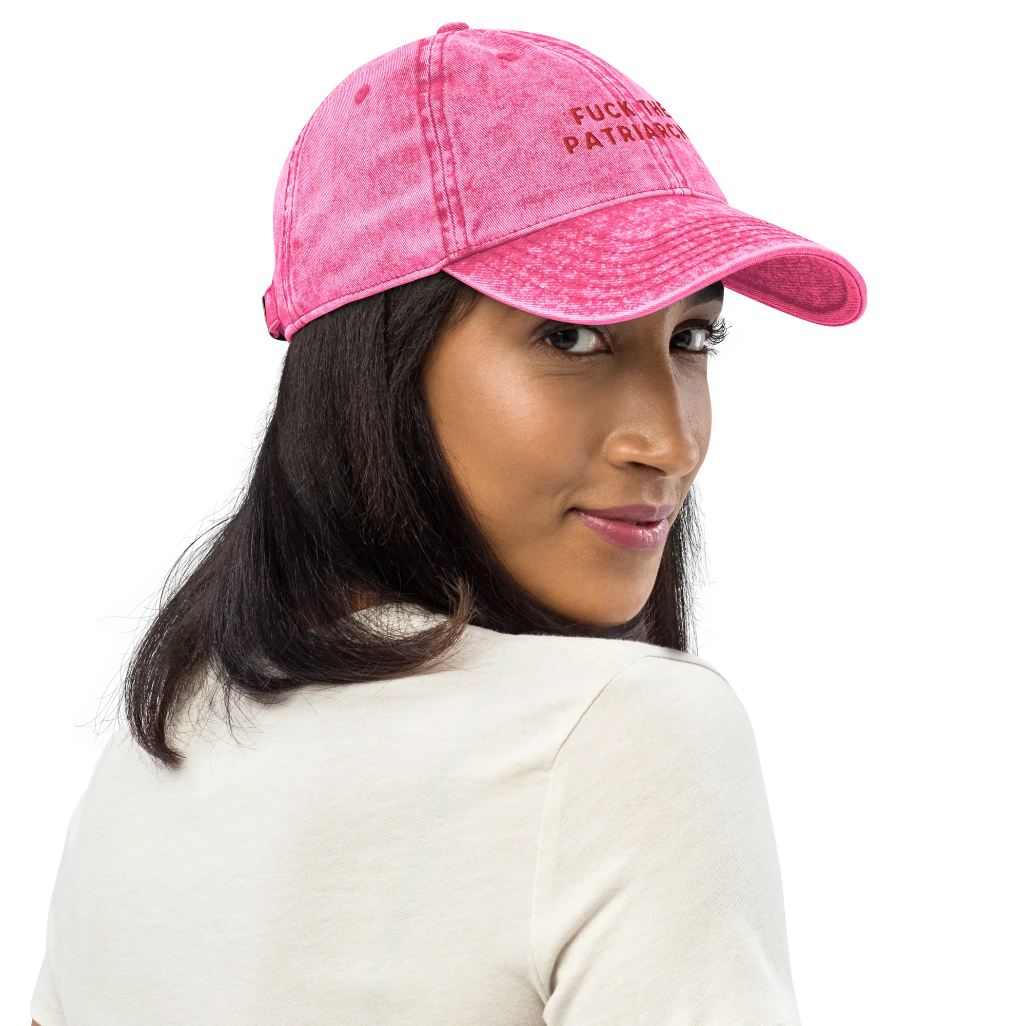 Fuck the Patriarchy Feminist Embroidered Vintage Cap - Image 9