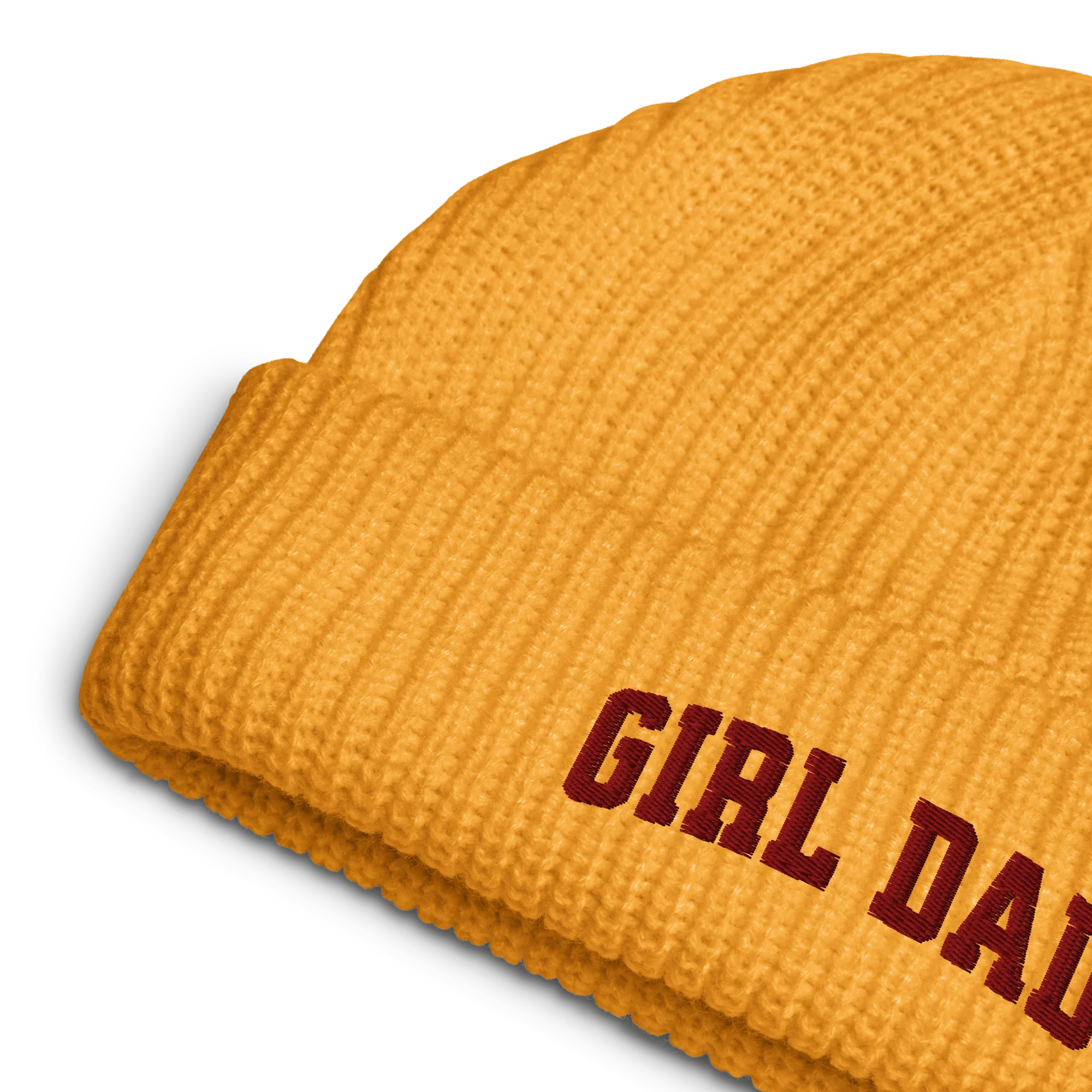 Girl Dad Embroidered Cable Beanie - Image 5