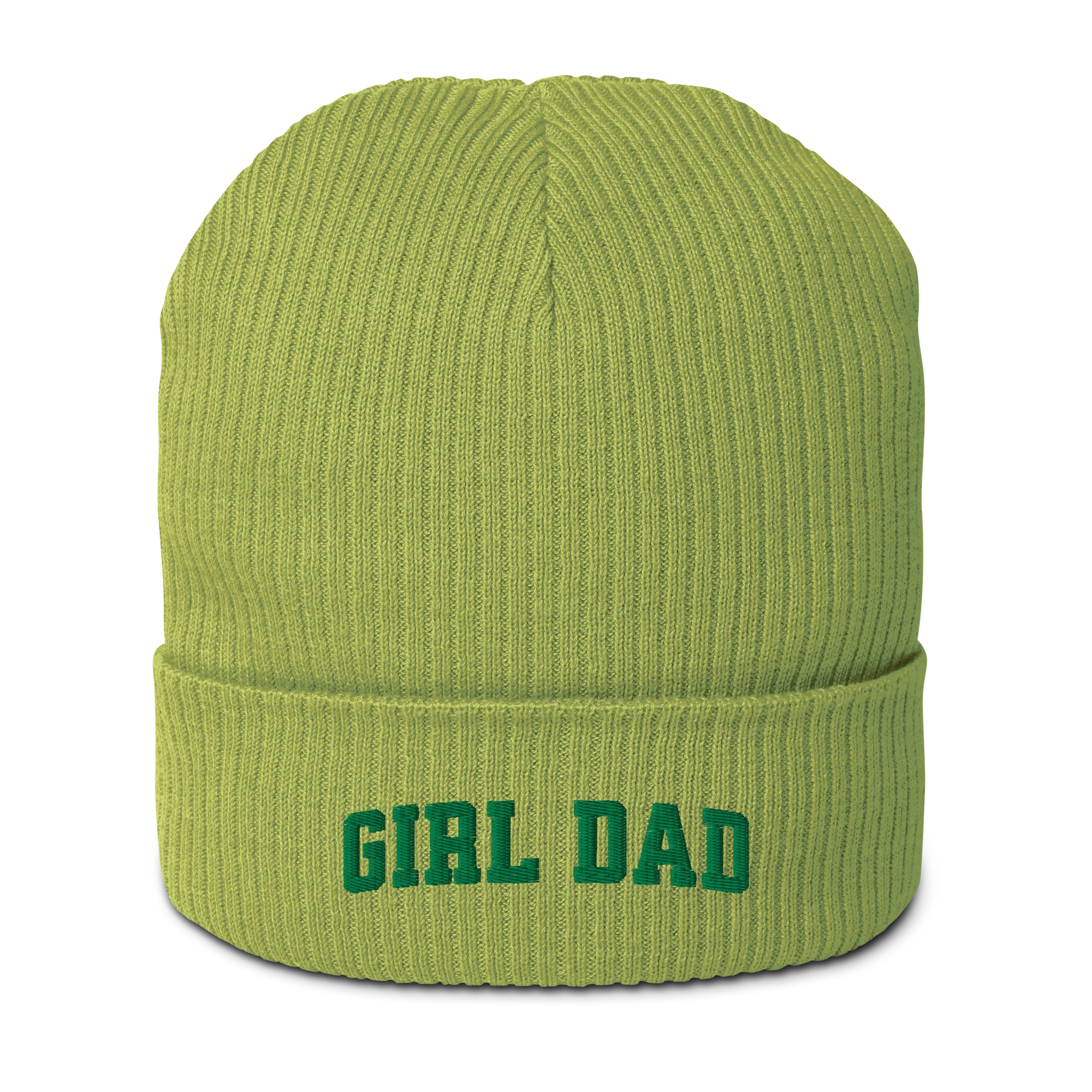 Girl Dad Embroidered Organic Ribbed Beanie - Image 8