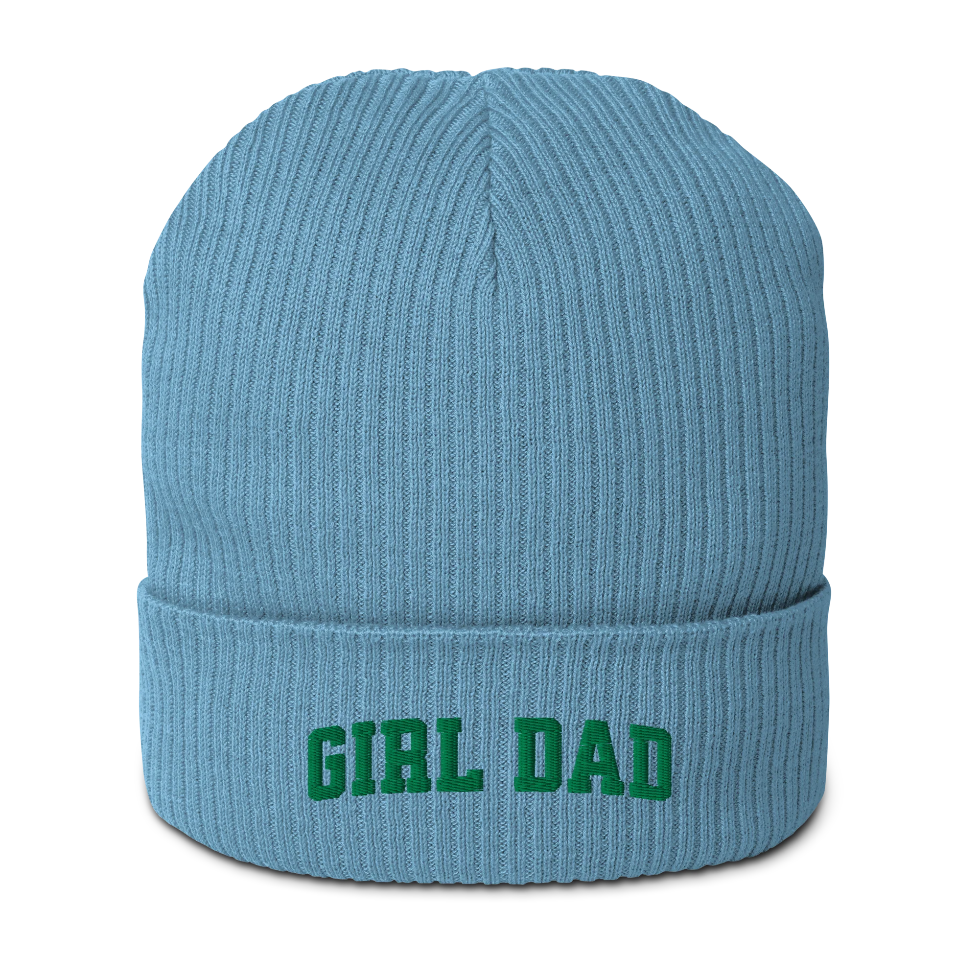 Girl Dad Embroidered Organic Ribbed Beanie - Image 9