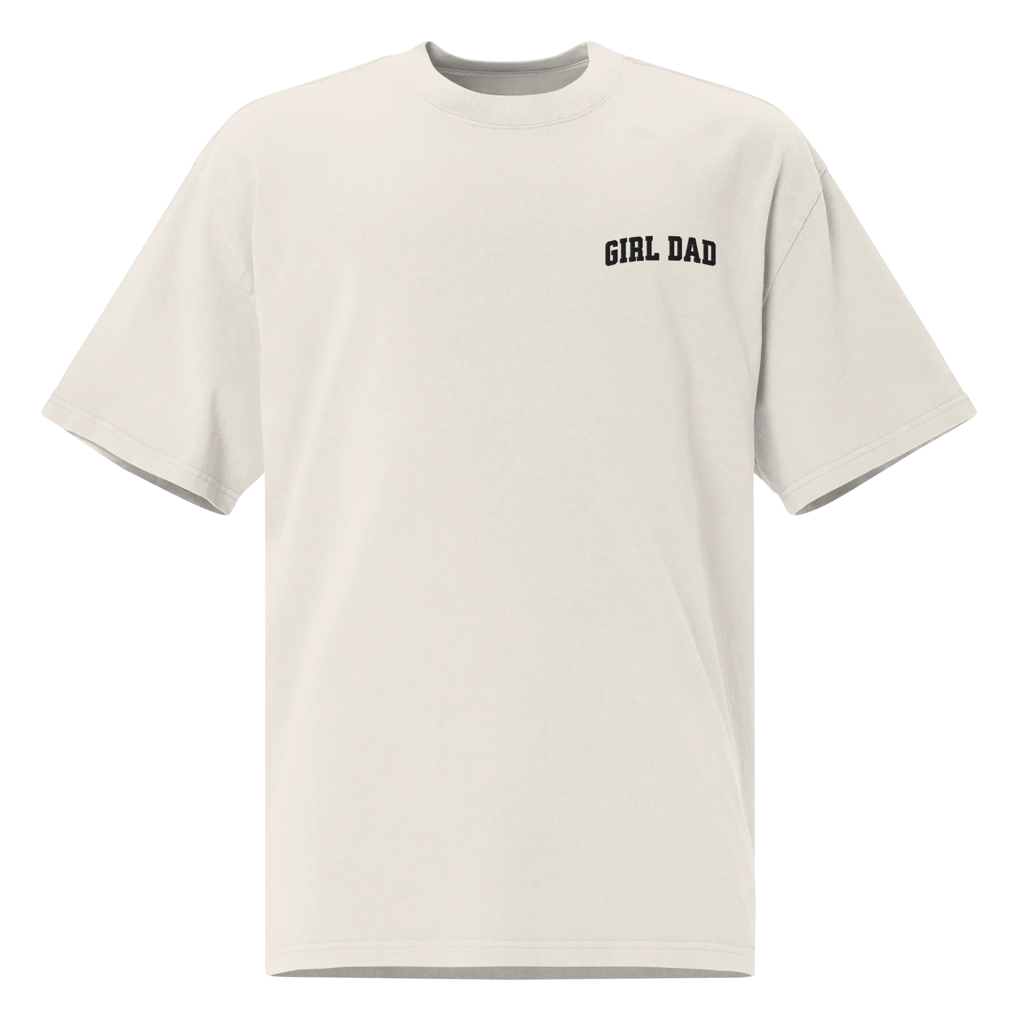 Girl Dad Embroidered Oversized Faded T-Shirt - Image 3