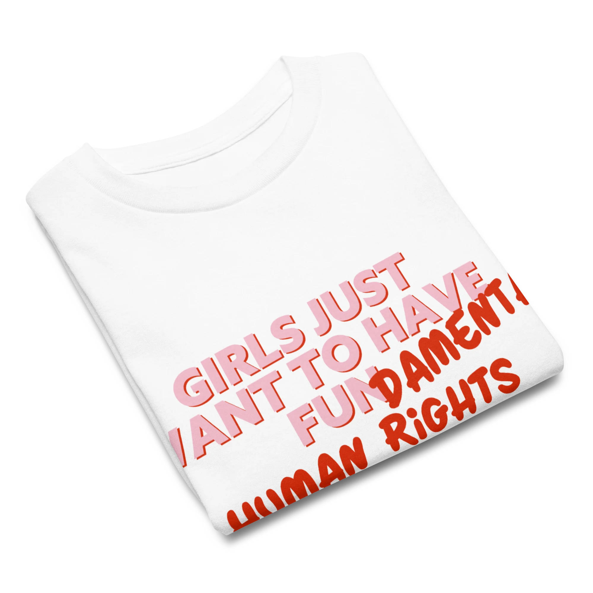 Girls Just Wanna Have Fundamental Human Rights Baby Tee - Image 4