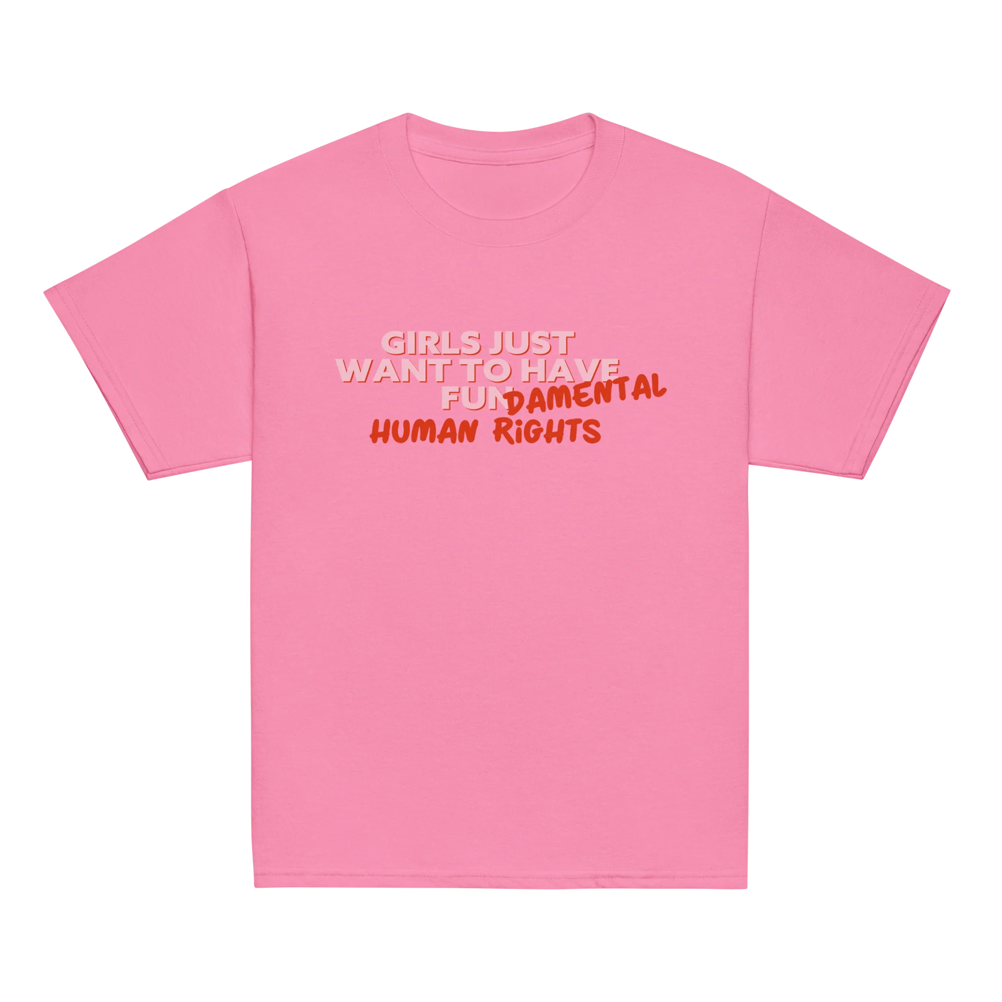 Girls Just Wanna Have Fundamental Human Rights Baby Tee - Image 7