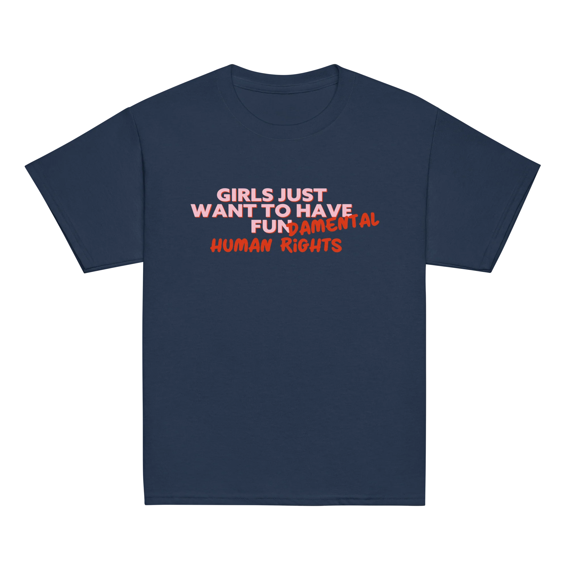 Girls Just Wanna Have Fundamental Human Rights Baby Tee - Image 8