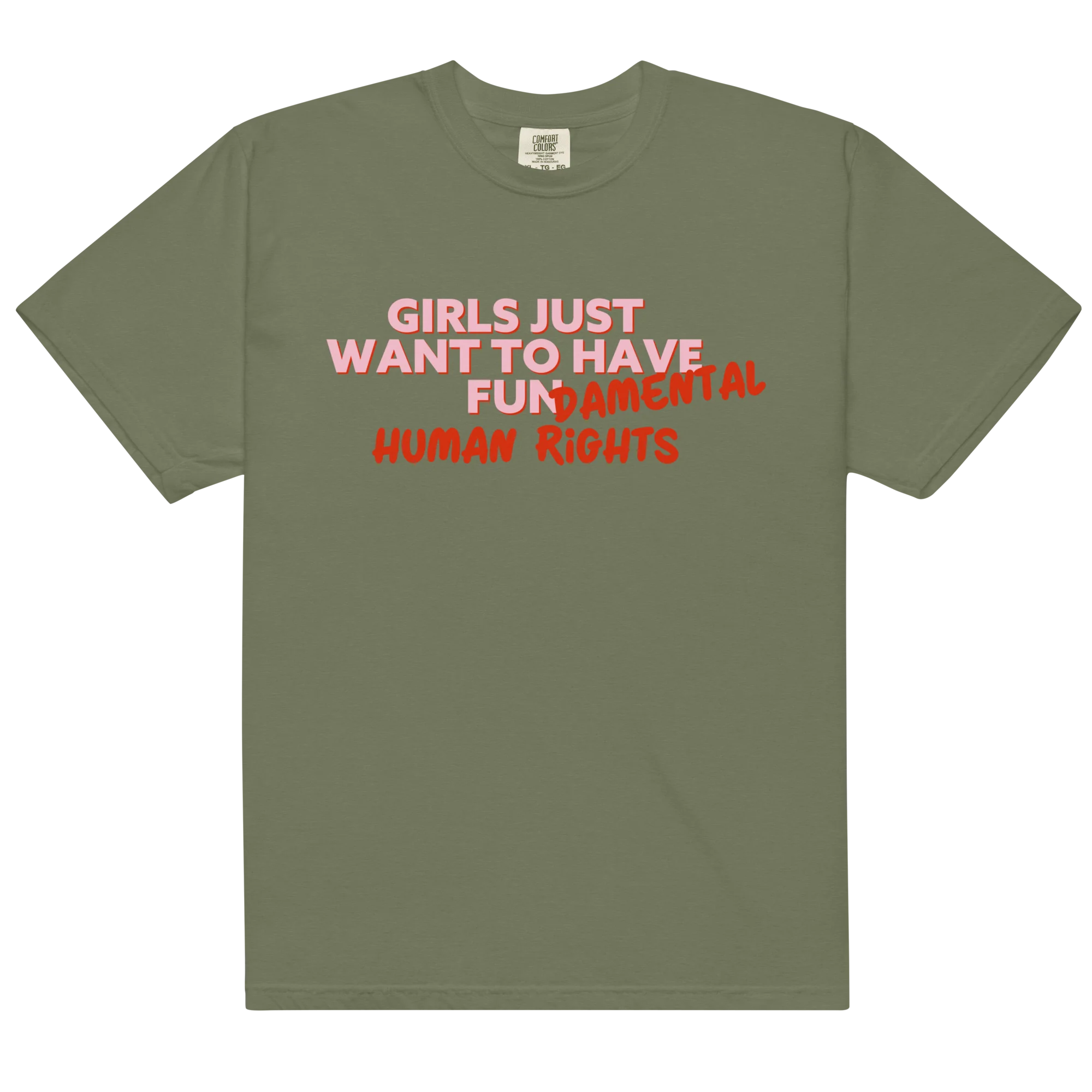 Girls Just Wanna Have Fundamental Human Rights Classic T-Shirt - Image 14