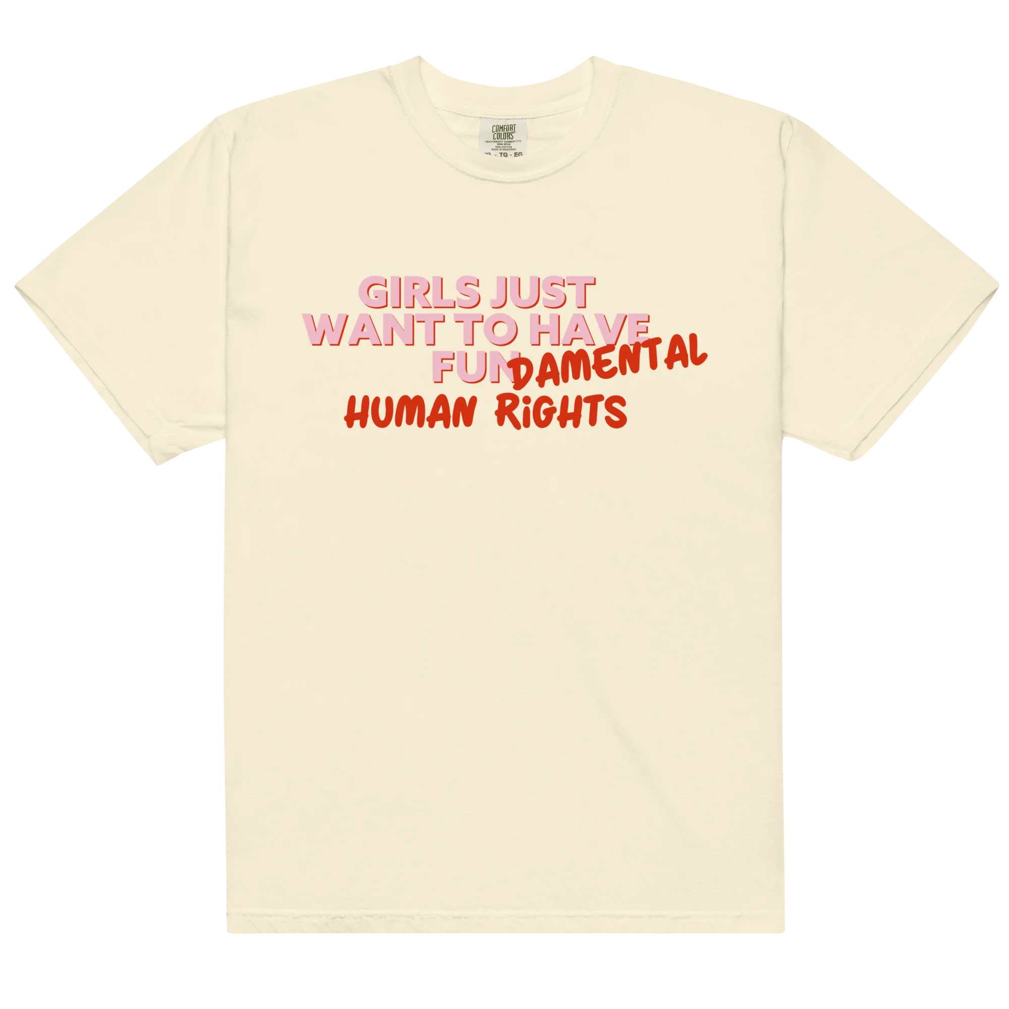 Girls Just Wanna Have Fundamental Human Rights Classic T-Shirt - Image 3