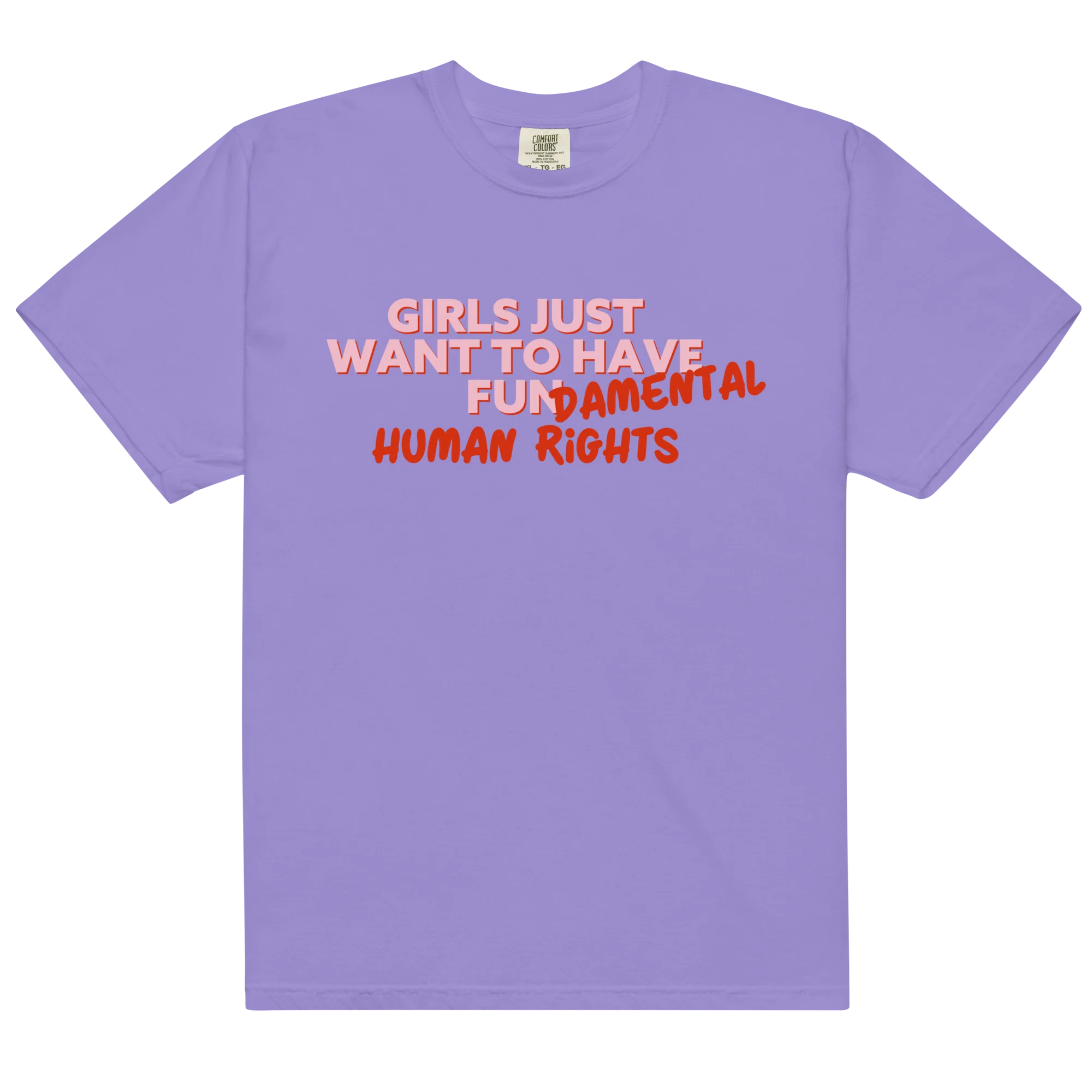 Girls Just Wanna Have Fundamental Human Rights Classic T-Shirt - Image 9