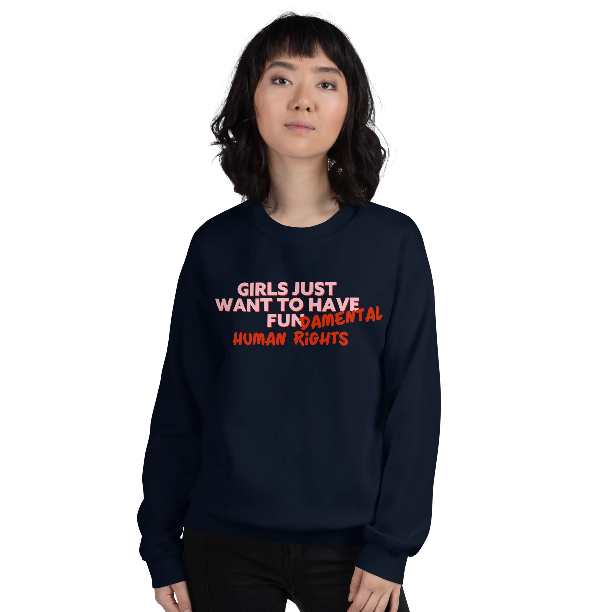 Girls Just Wanna Have Fundamental Human Rights Sweatshirt - Image 7