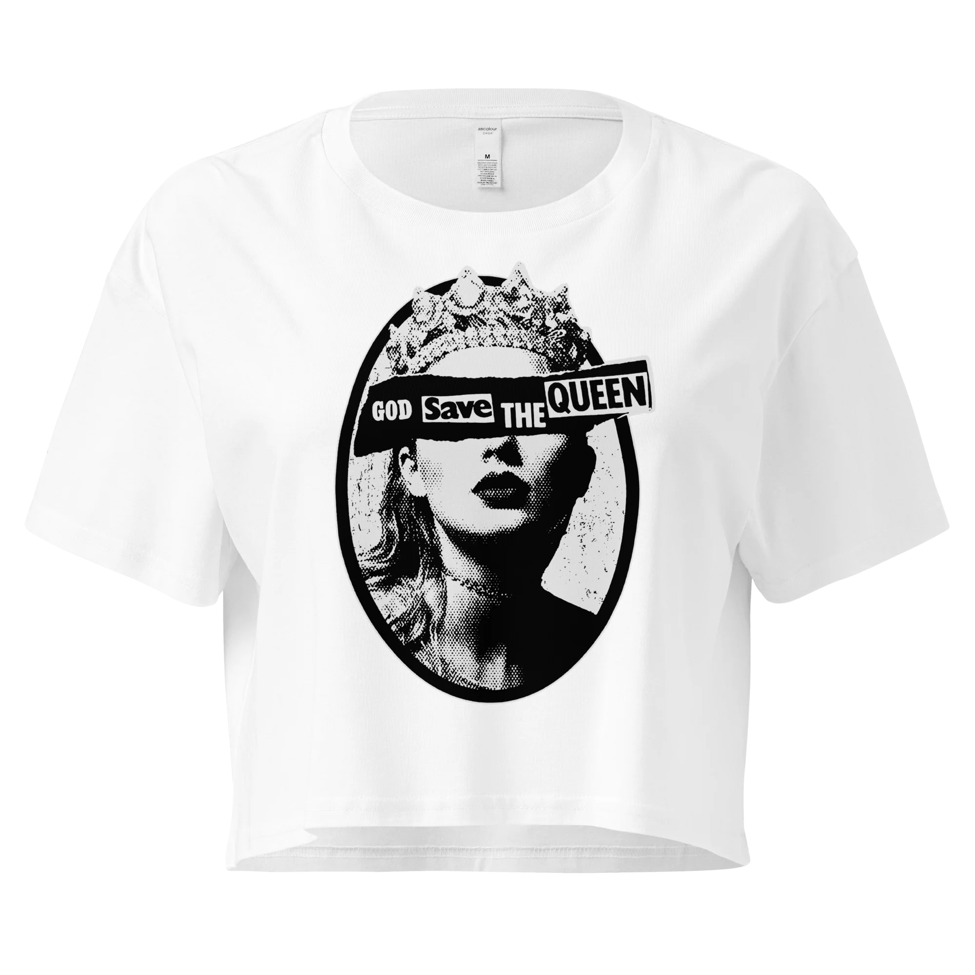 God Save The Queen Taylor Crop Tee - Image 4