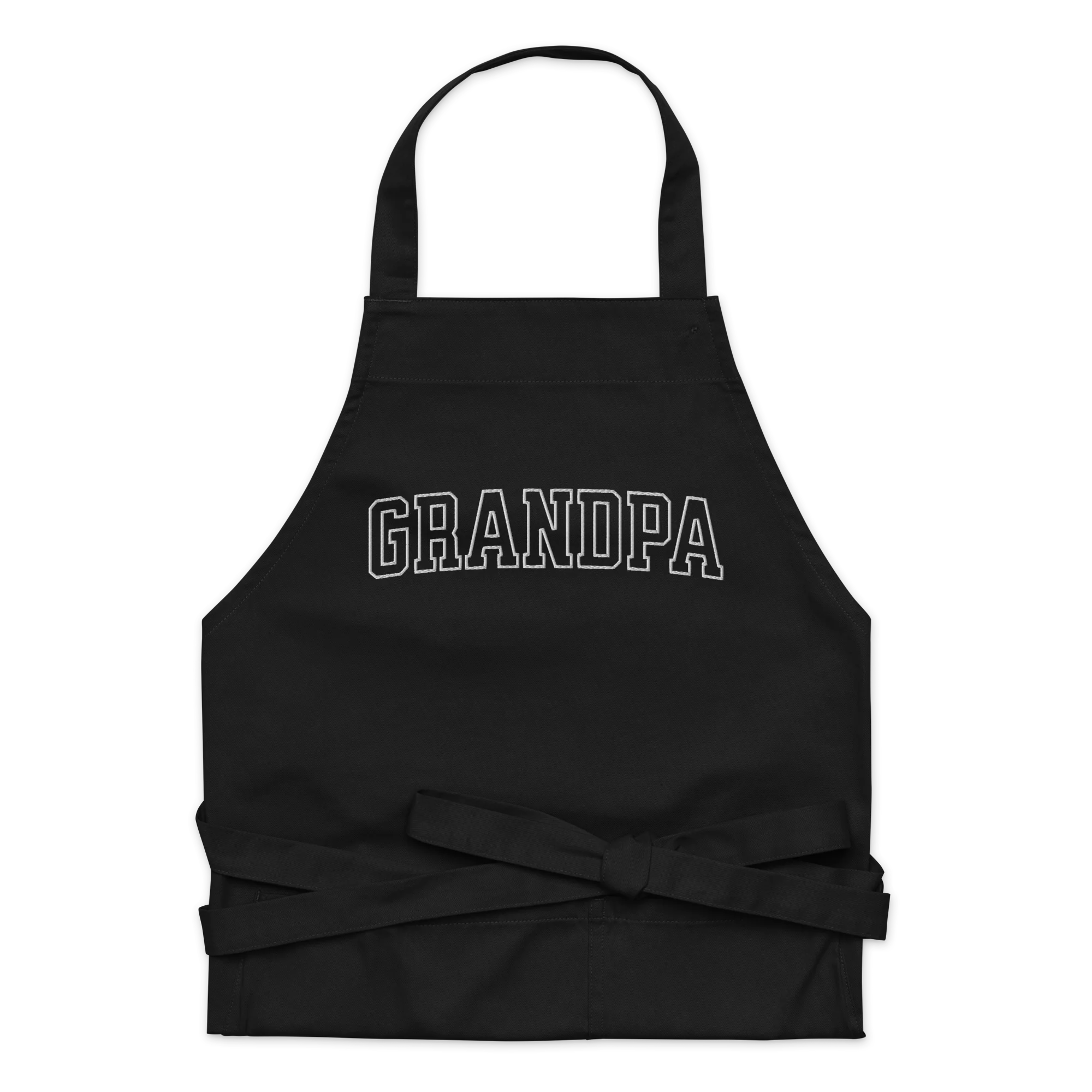 Grandpa Grandfather Embroidered Organic Cotton Apron - Image 3