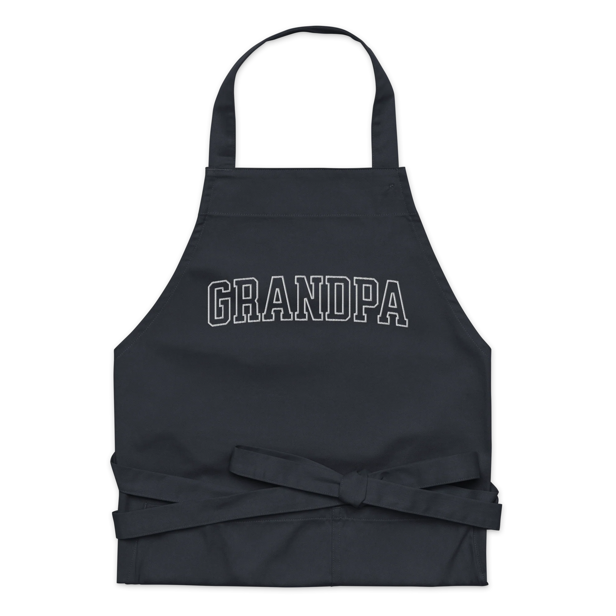 Grandpa Grandfather Embroidered Organic Cotton Apron - Image 4