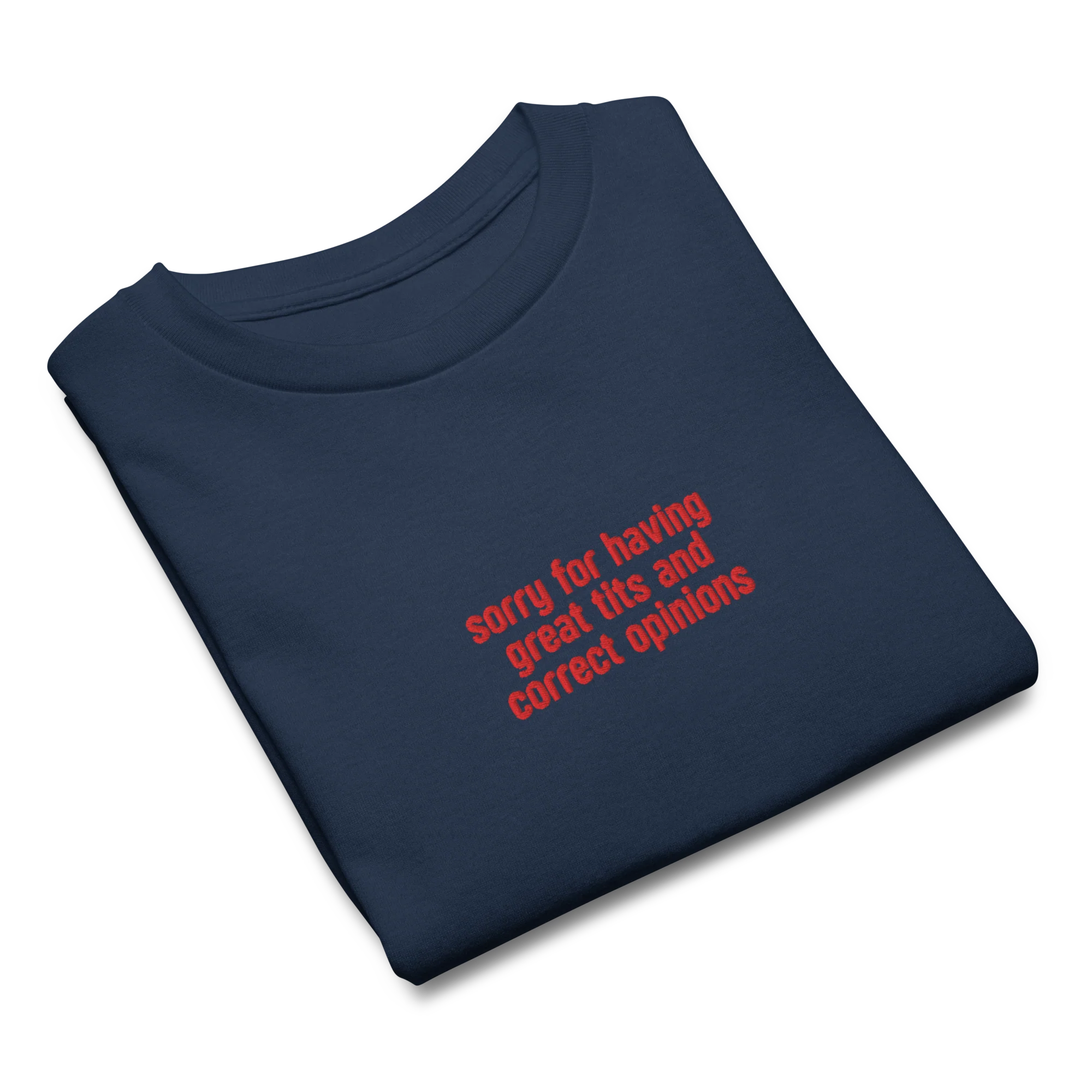 Great Tits Correct Opinions Embroidered Baby Tee - Image 8