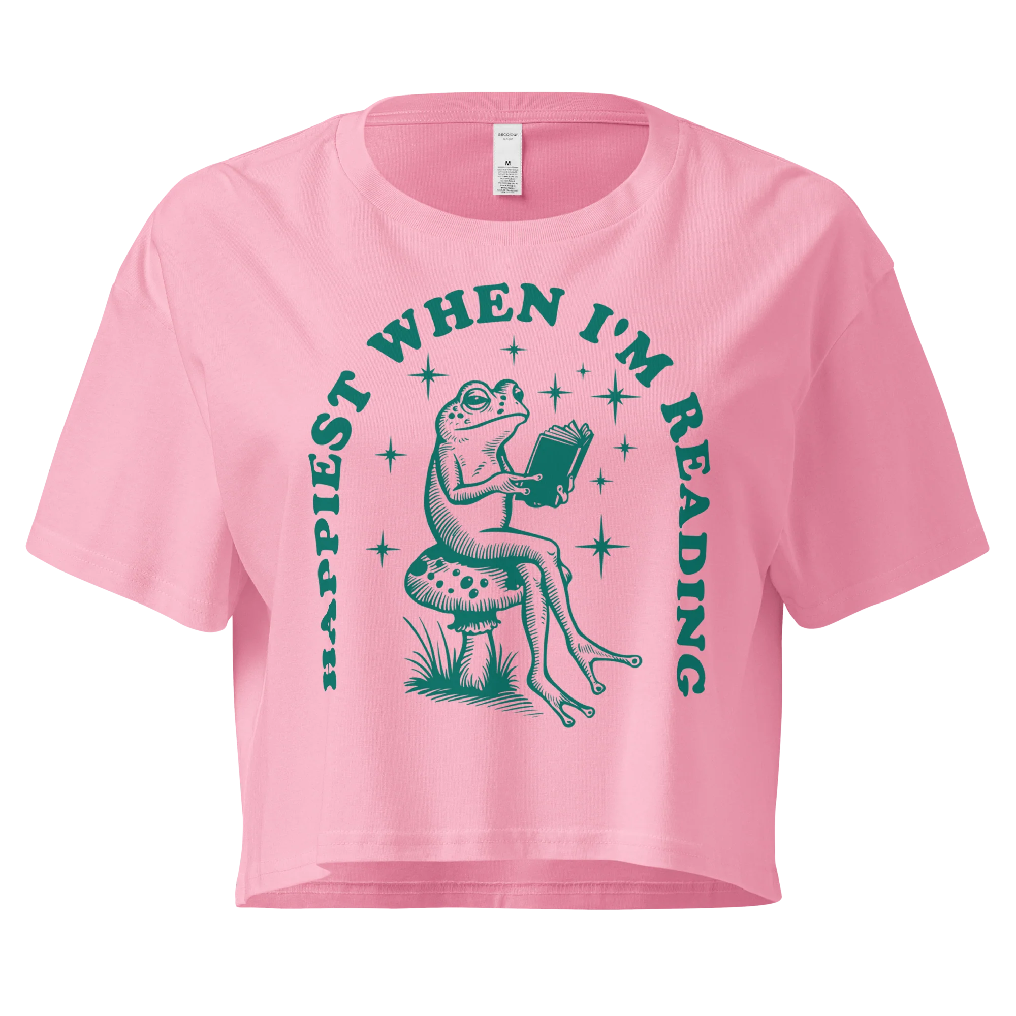 Happiest When I'm Reading Crop Tee - Image 4