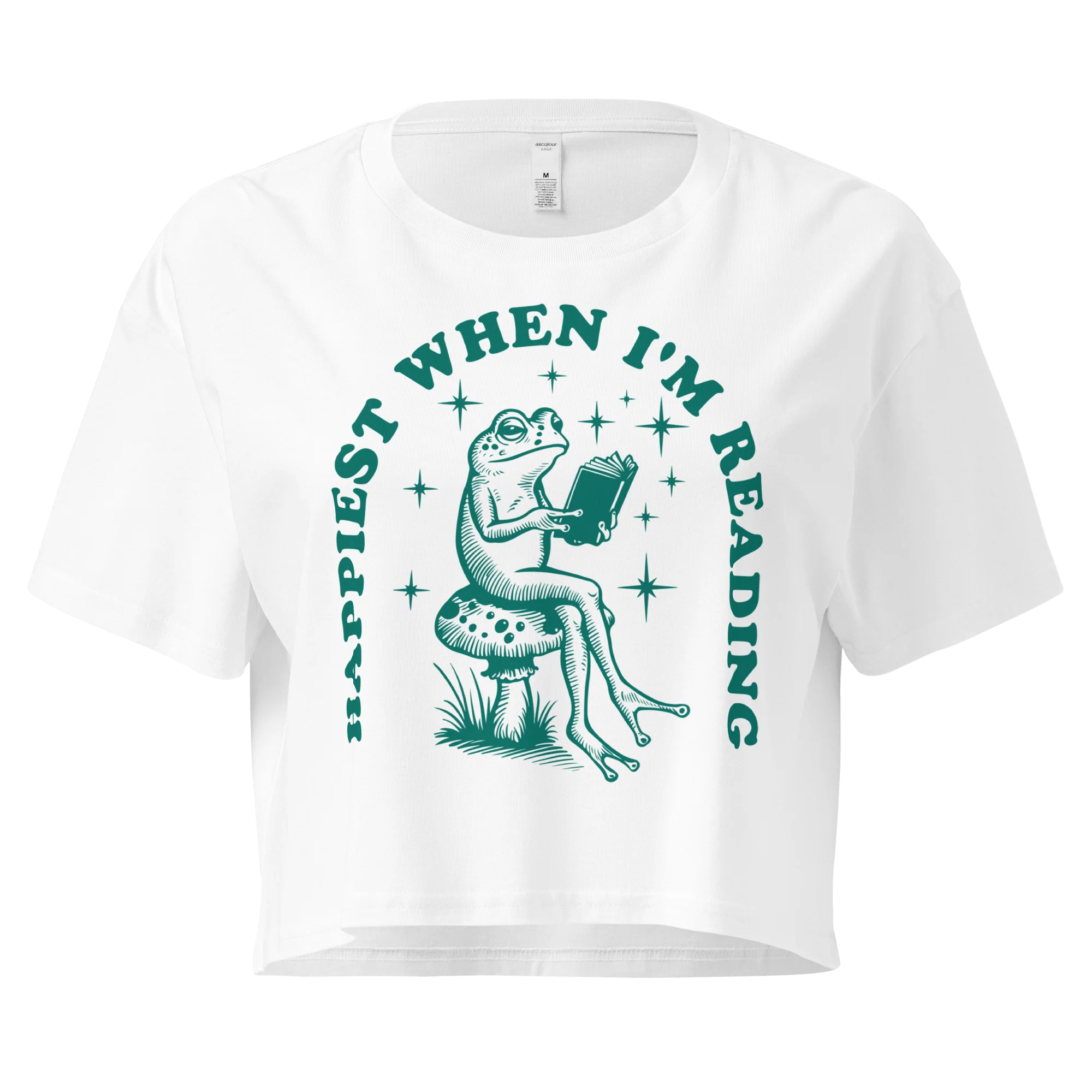 Happiest When I'm Reading Crop Tee - Image 7