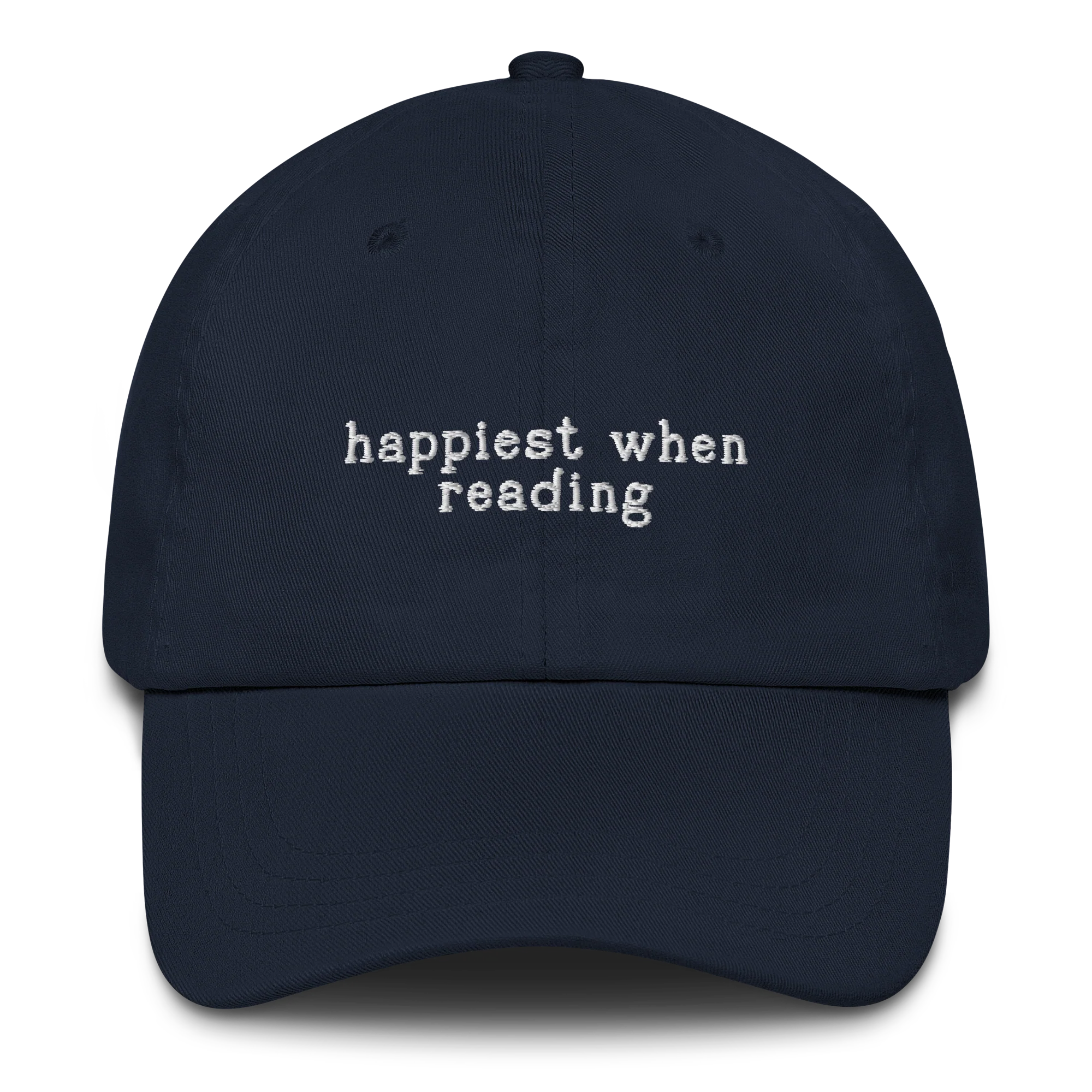 Happiest When Reading Embroidered Cap - Image 3