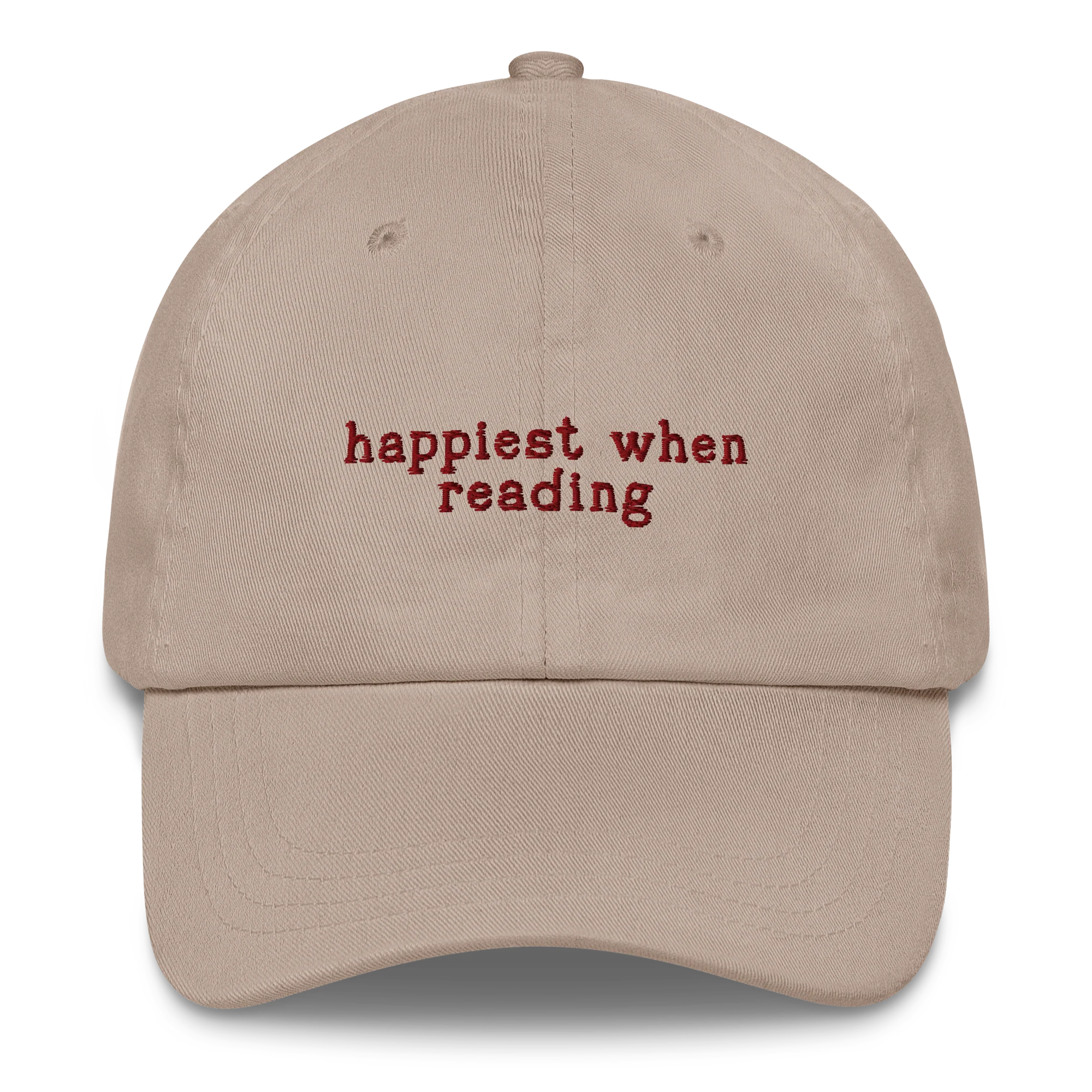 Happiest When Reading Embroidered Cap - Image 4
