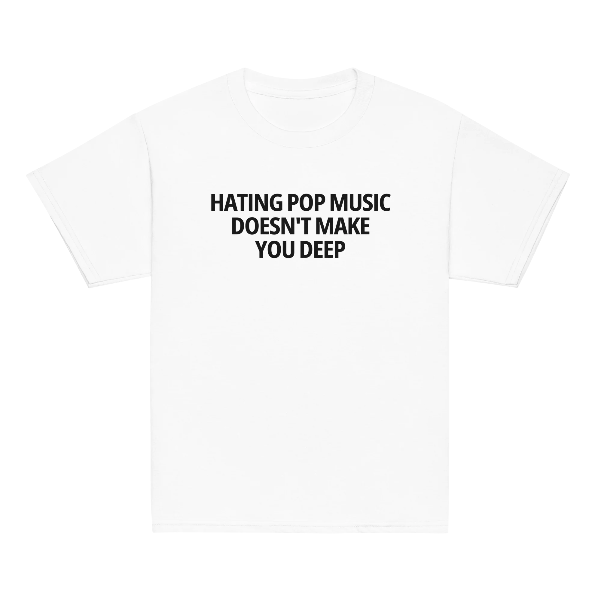 Hating Pop Music Doesn't Make You Deep Baby Tee - Image 3