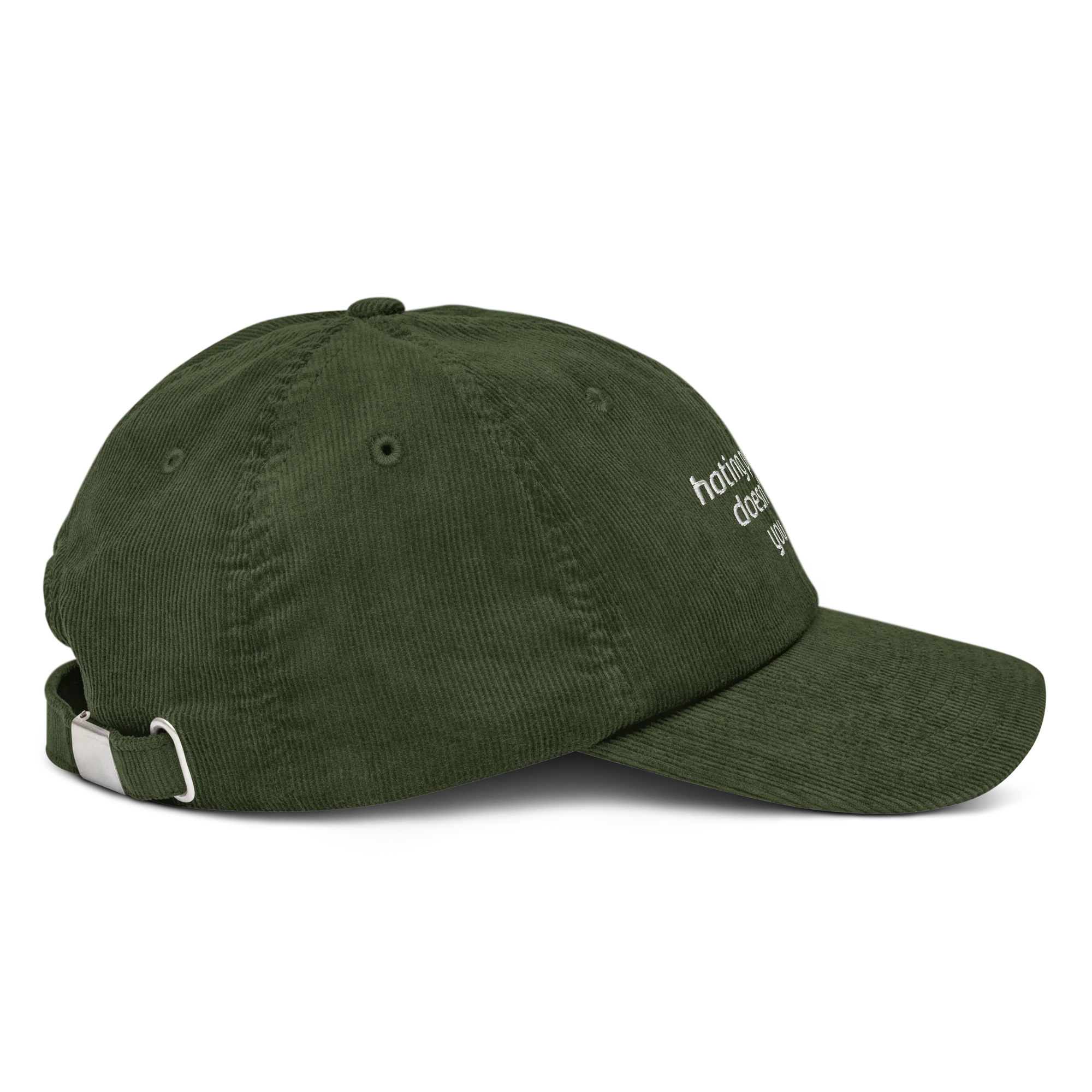 Hating Pop Music Doesn't Make You Deep Embroidered Corduroy Hat - Image 11