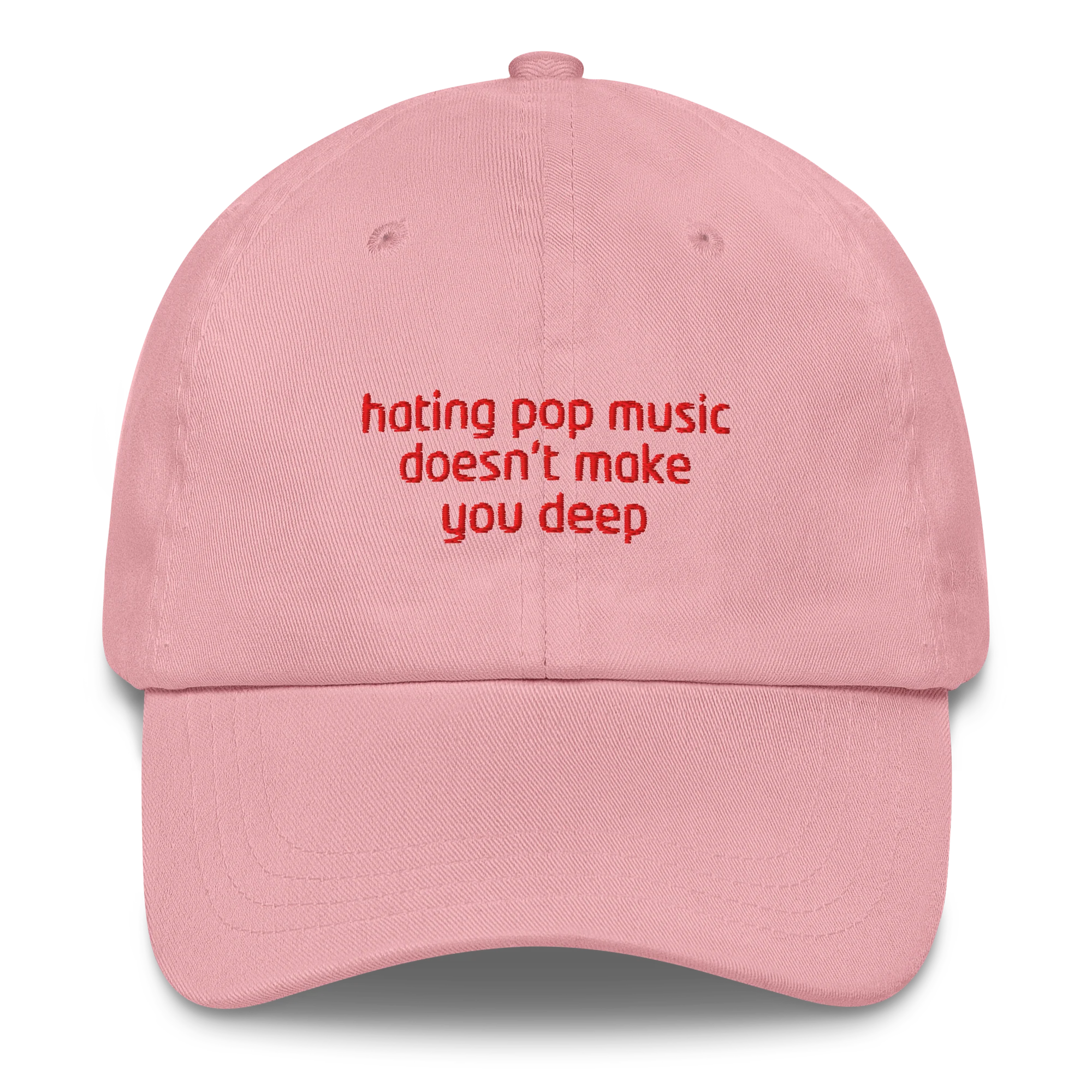 Hating Pop Music Doesn't Make You Deep Embroidered Cap - Image 9