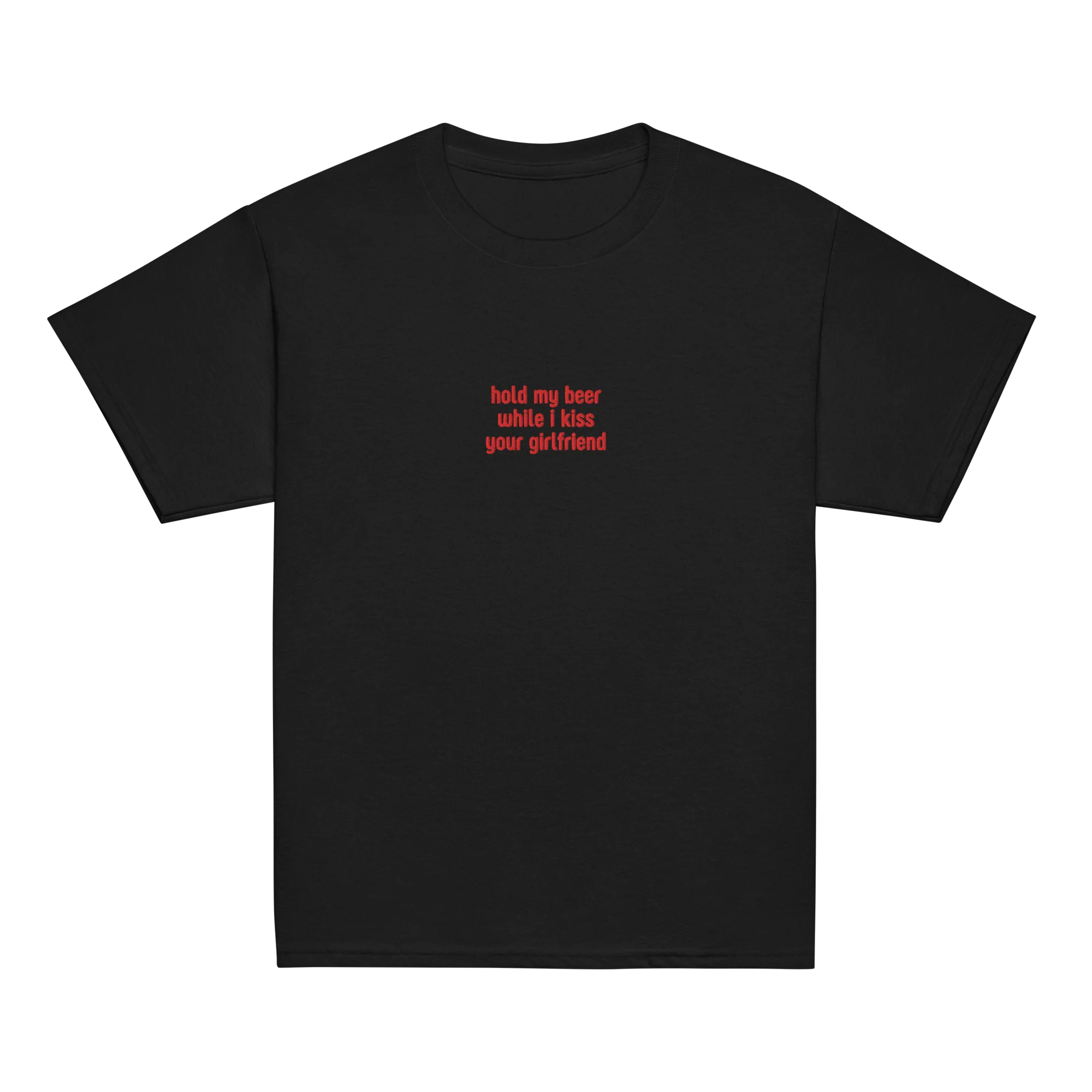 Hold My Beer While Kiss Your Girlfriend Embroidered Baby Tee - Image 10