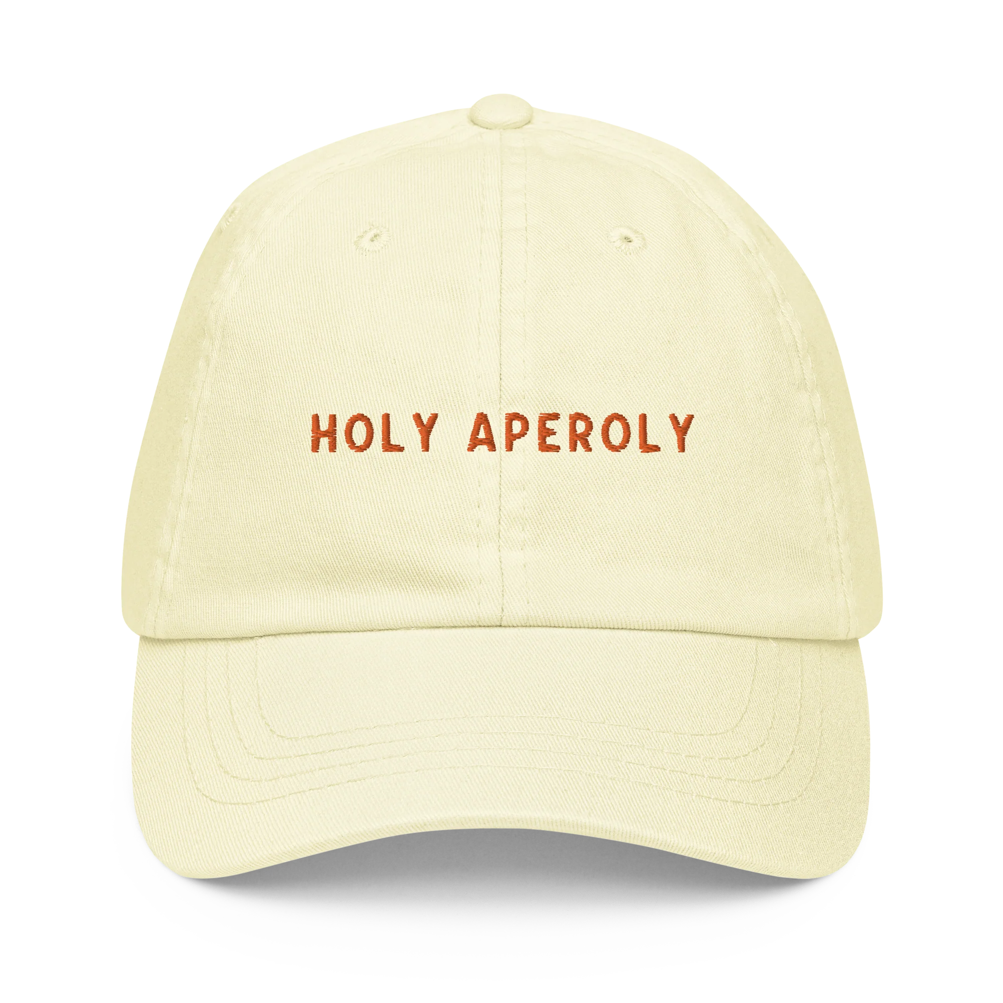 Holy Aperoly Aperol Spritz Embroidered Pastel Baseball Cap - Image 4