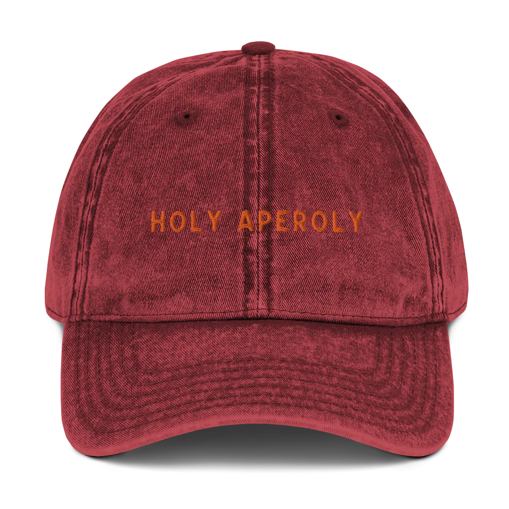 Holy Aperoly Aperol Spritz Embroidered Vintage Cap - Image 4