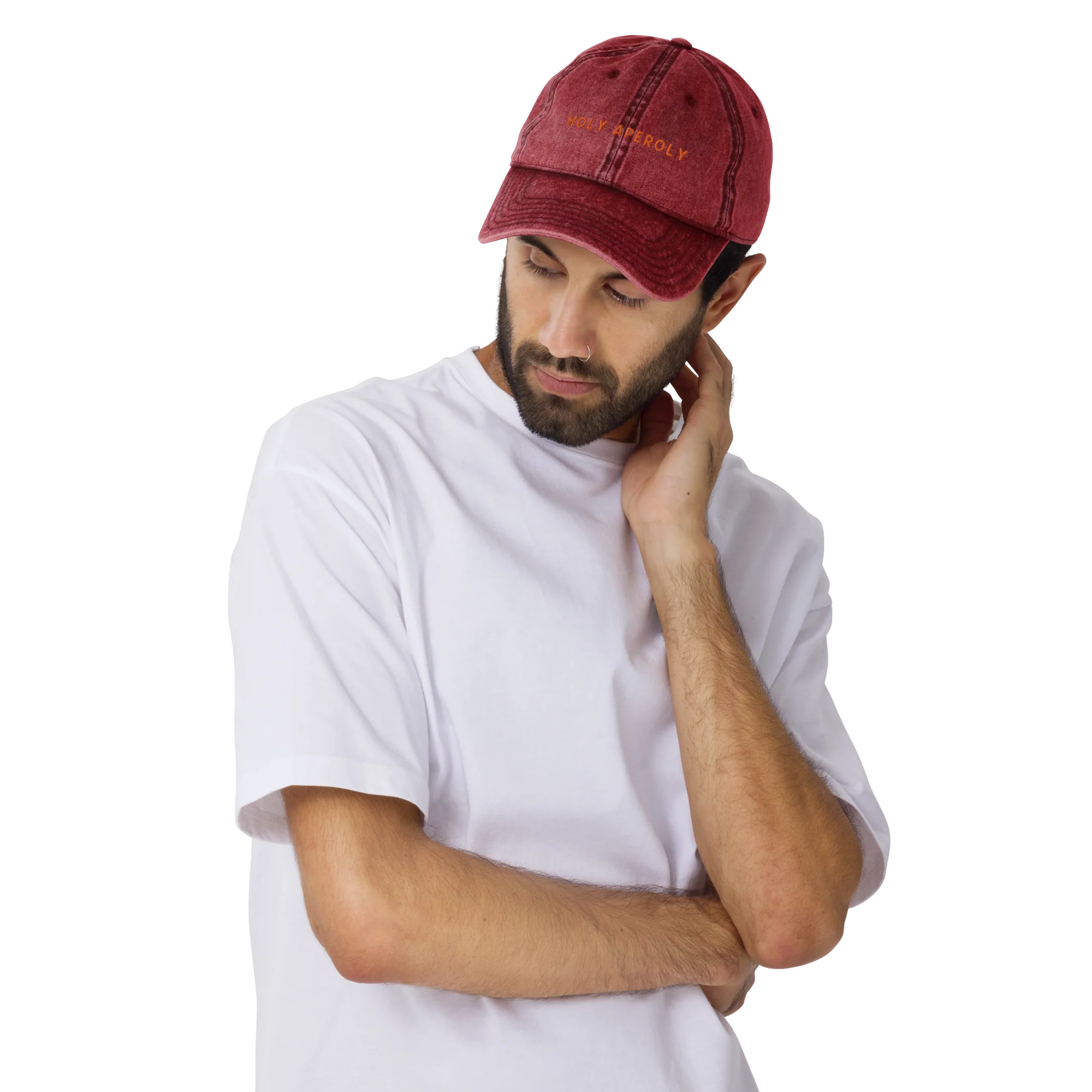 Holy Aperoly Aperol Spritz Embroidered Vintage Cap - Image 5