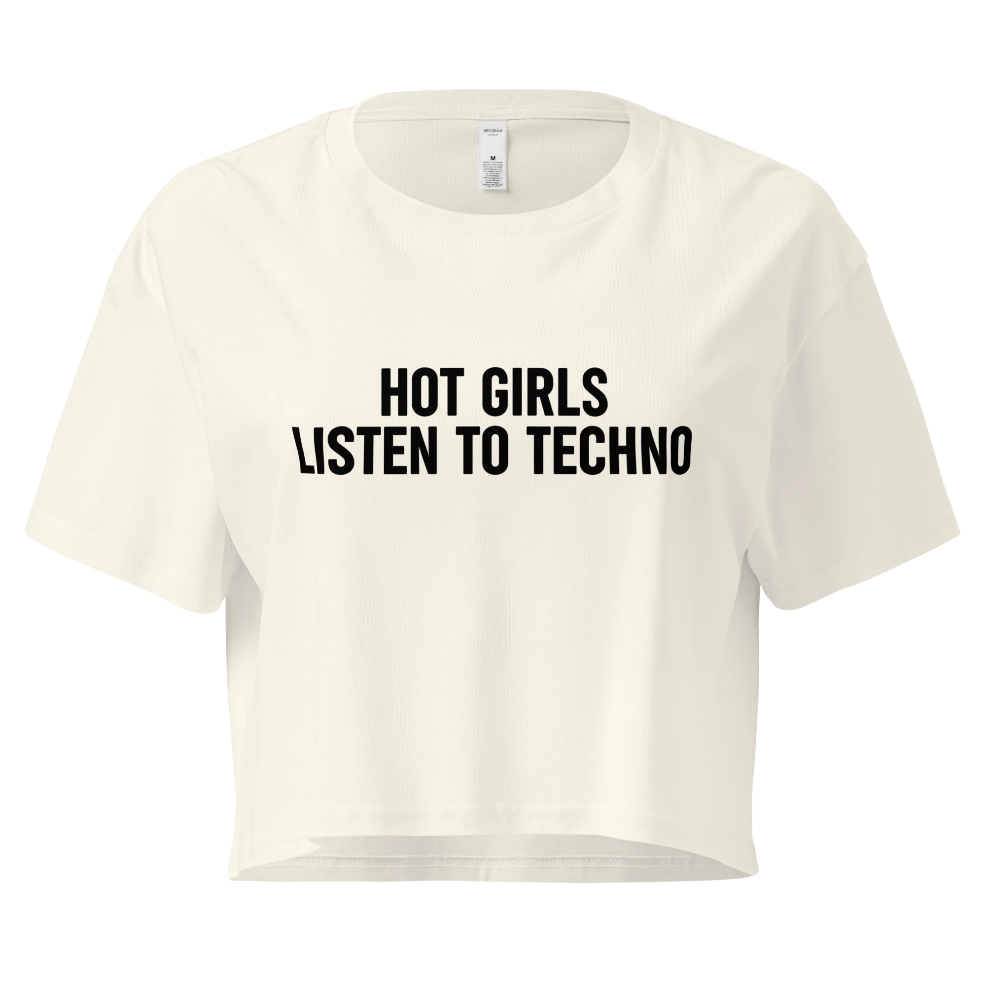 Hot Girls Listen to Techno Crop Tee - Image 5