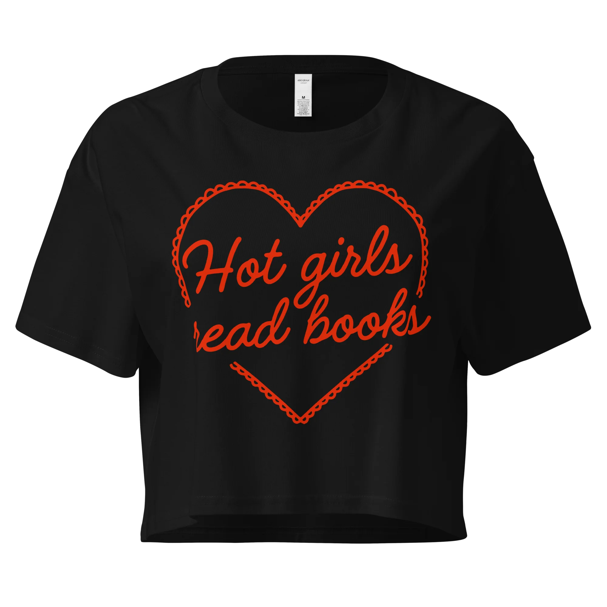 Hot Girls Read Books Crop Tee - Image 3